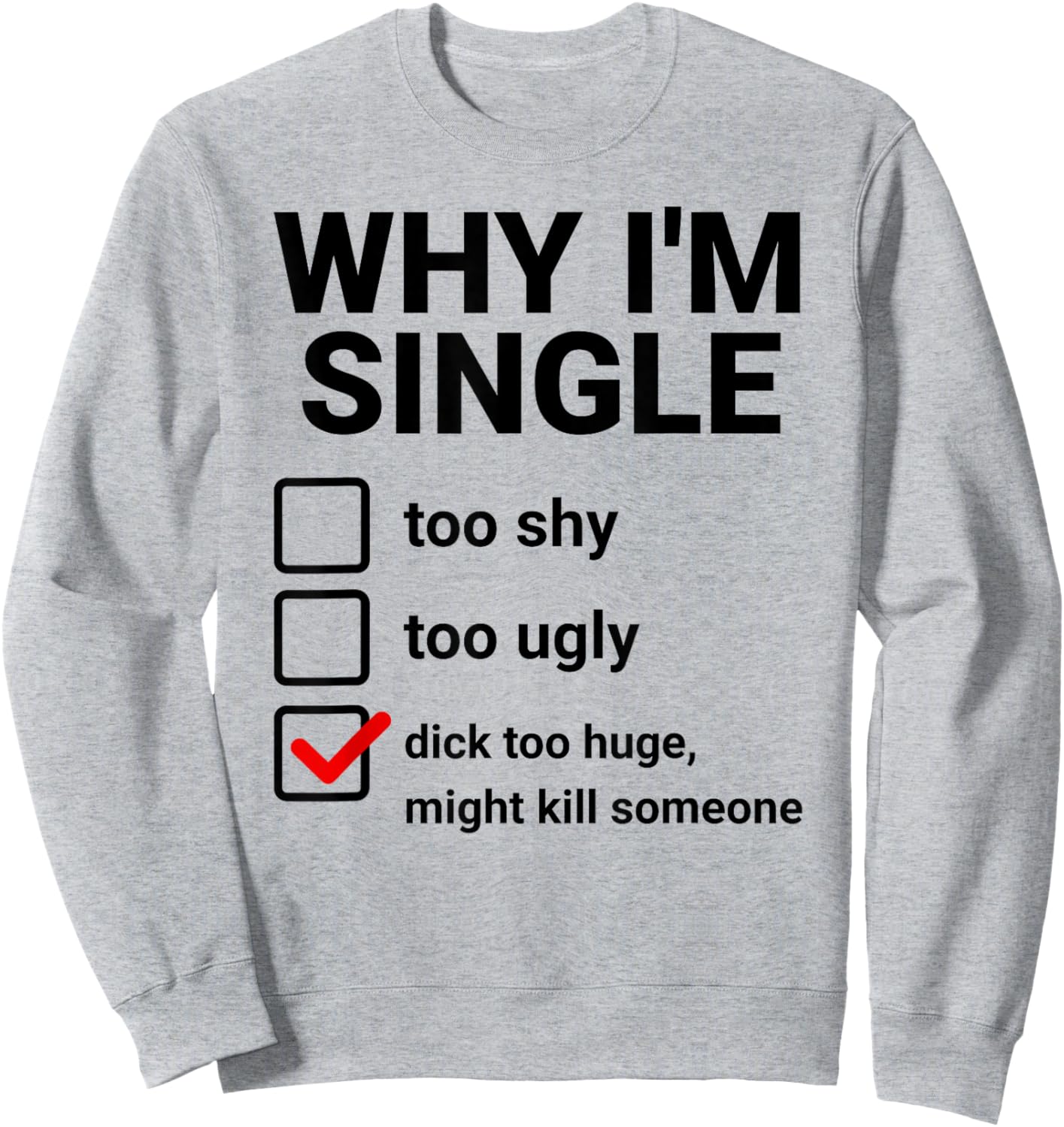 Lustiger sarkastischer Junggesellenabschied Why I'm Single Sweatshirt - Sweatshirt | Ash