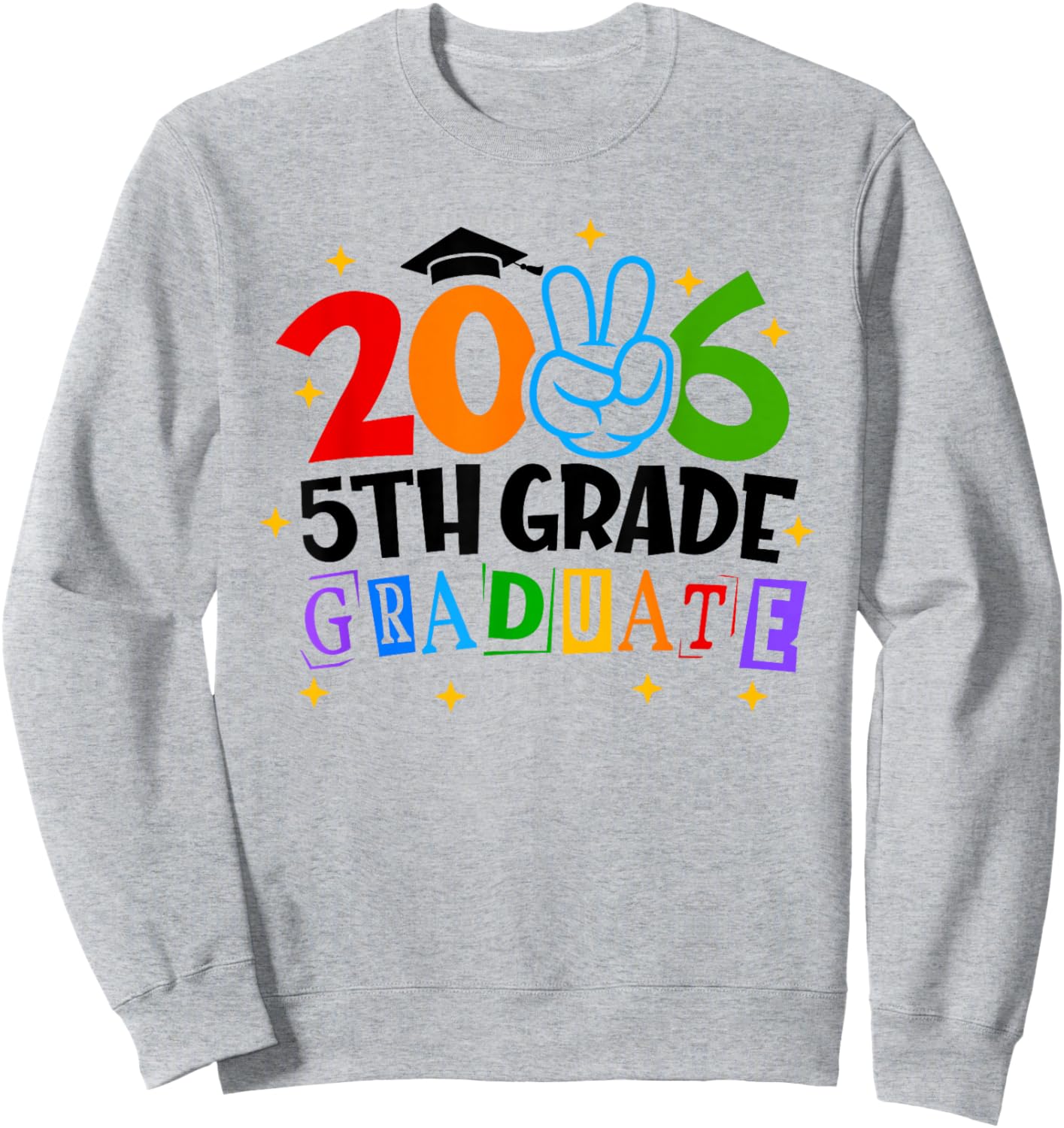 5th Fifth Grade Graduate 2026 Graduation Class of 2026 Kids Sweatshirt - Sweatshirt | Ash