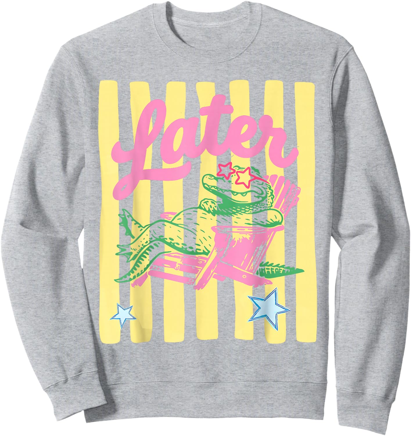 See You Later Teacher Summer Alligator Last Day of School Sweatshirt - Sweatshirt | Ash