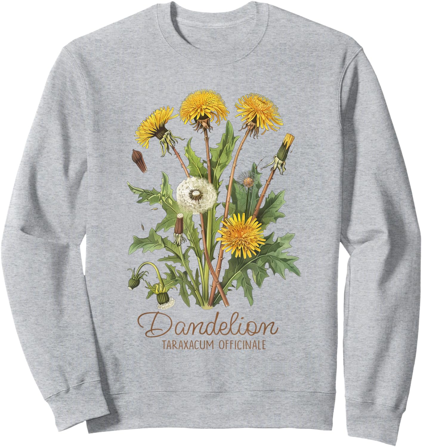 Dandelion Vintage Botanical Herbalist Gardening Dandelion Sweatshirt - Sweatshirt | Ash
