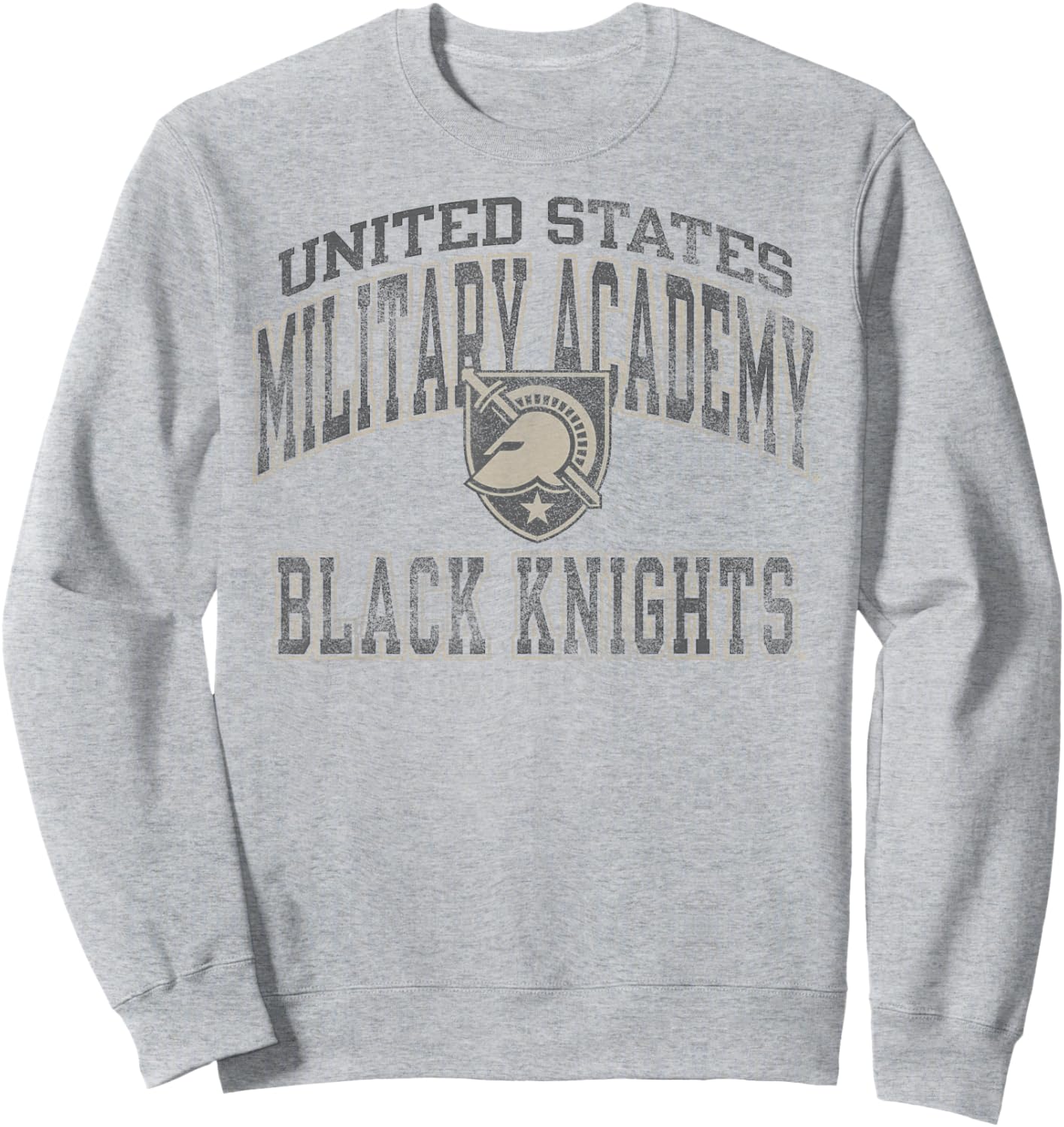 Army Black Knights Vintage Worn Gray Officially Licensed Sweatshirt - Sweatshirt | Ash