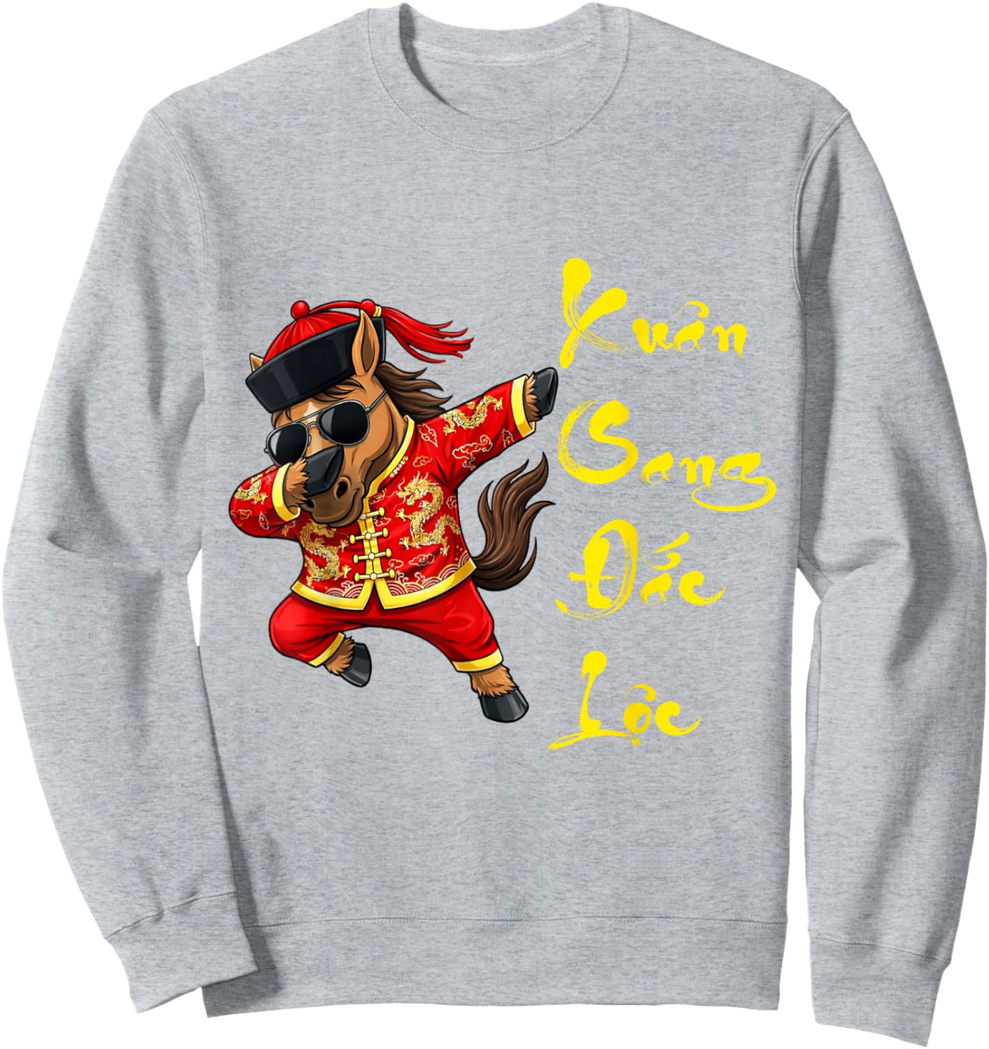Vietnamese New Year Decorations 2026 for Kids, Men and Women Sweatshirt - Sweatshirt | Ash