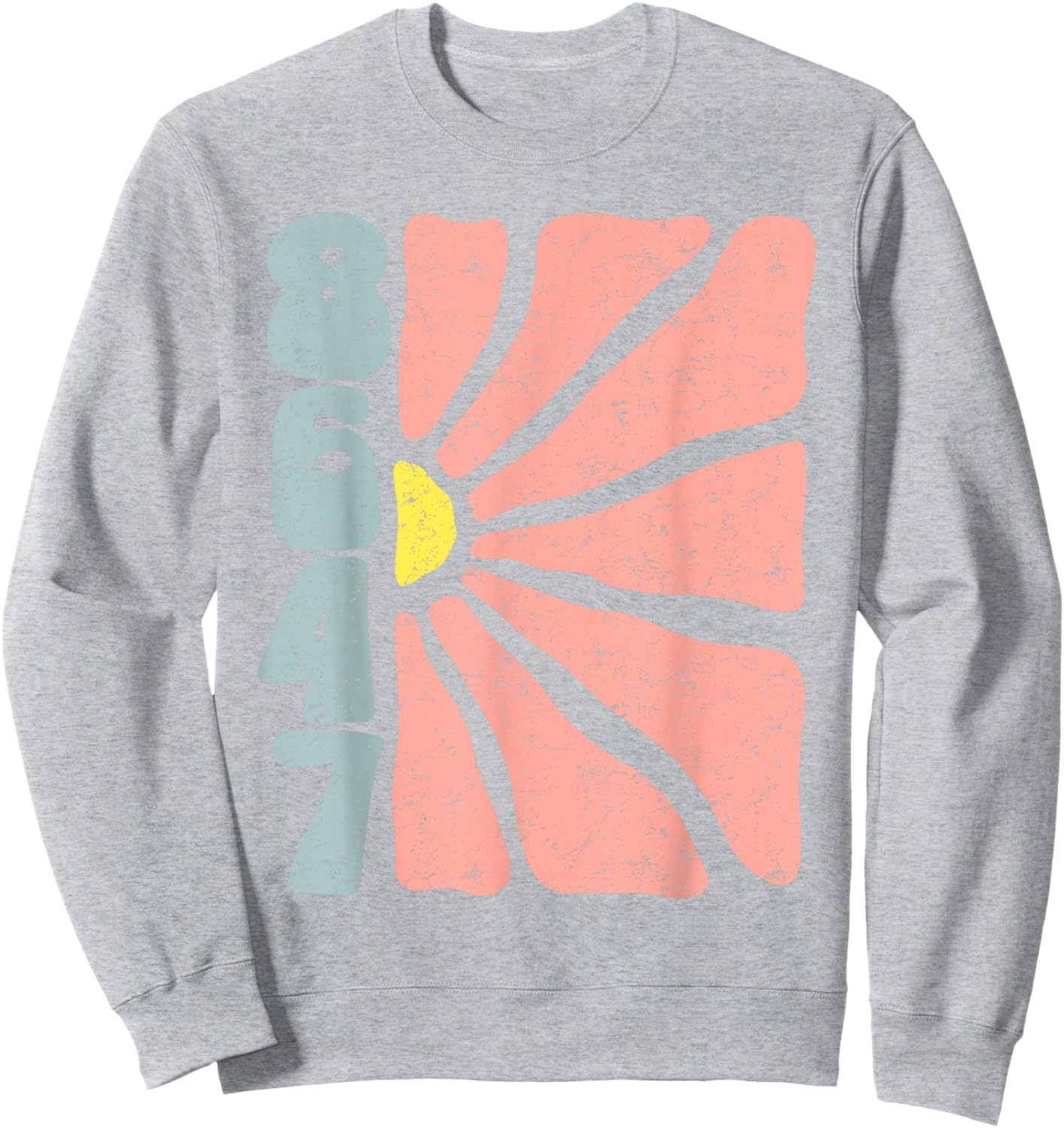 Subtle Boho Flowers Anti-Trump, Impeach Trump, Subtle 8647 Sweatshirt - Sweatshirt | Ash