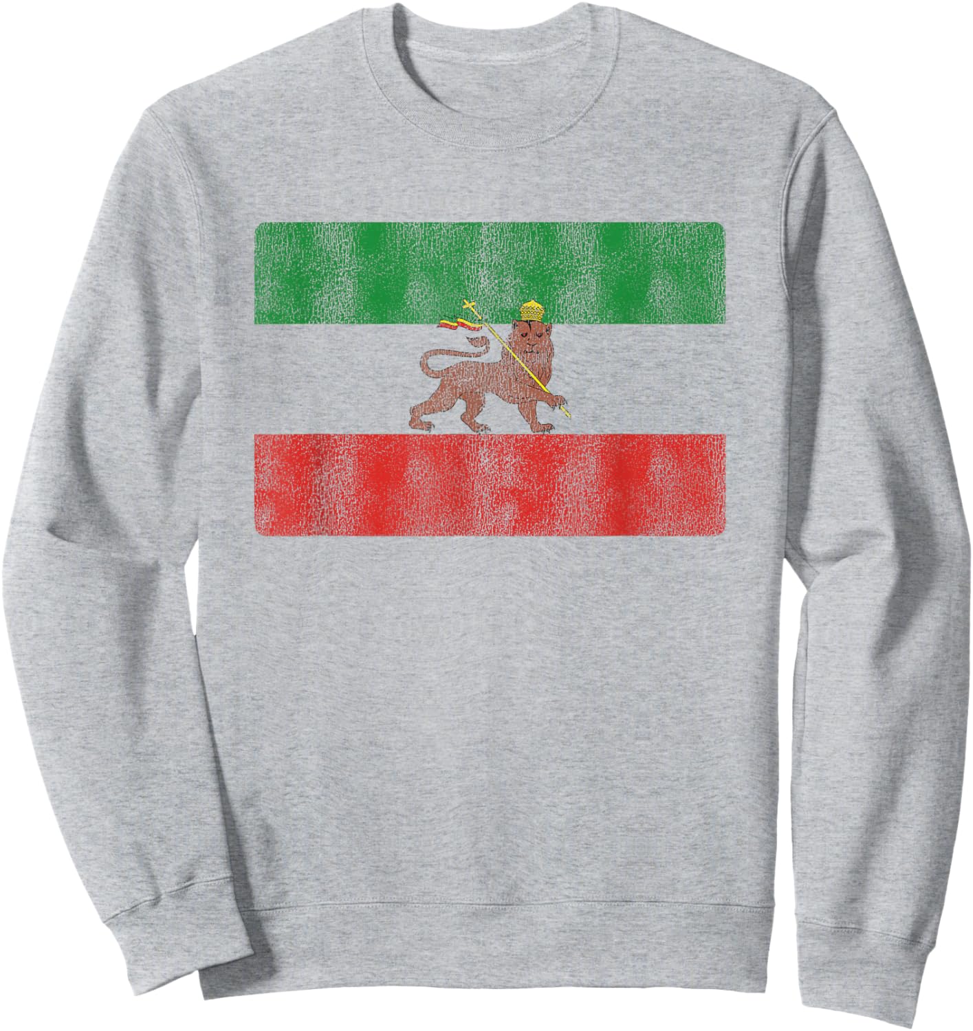 Rasta Rastafari Lion Ethiopia Flag Rastafarian Sweatshirt - Sweatshirt | Ash