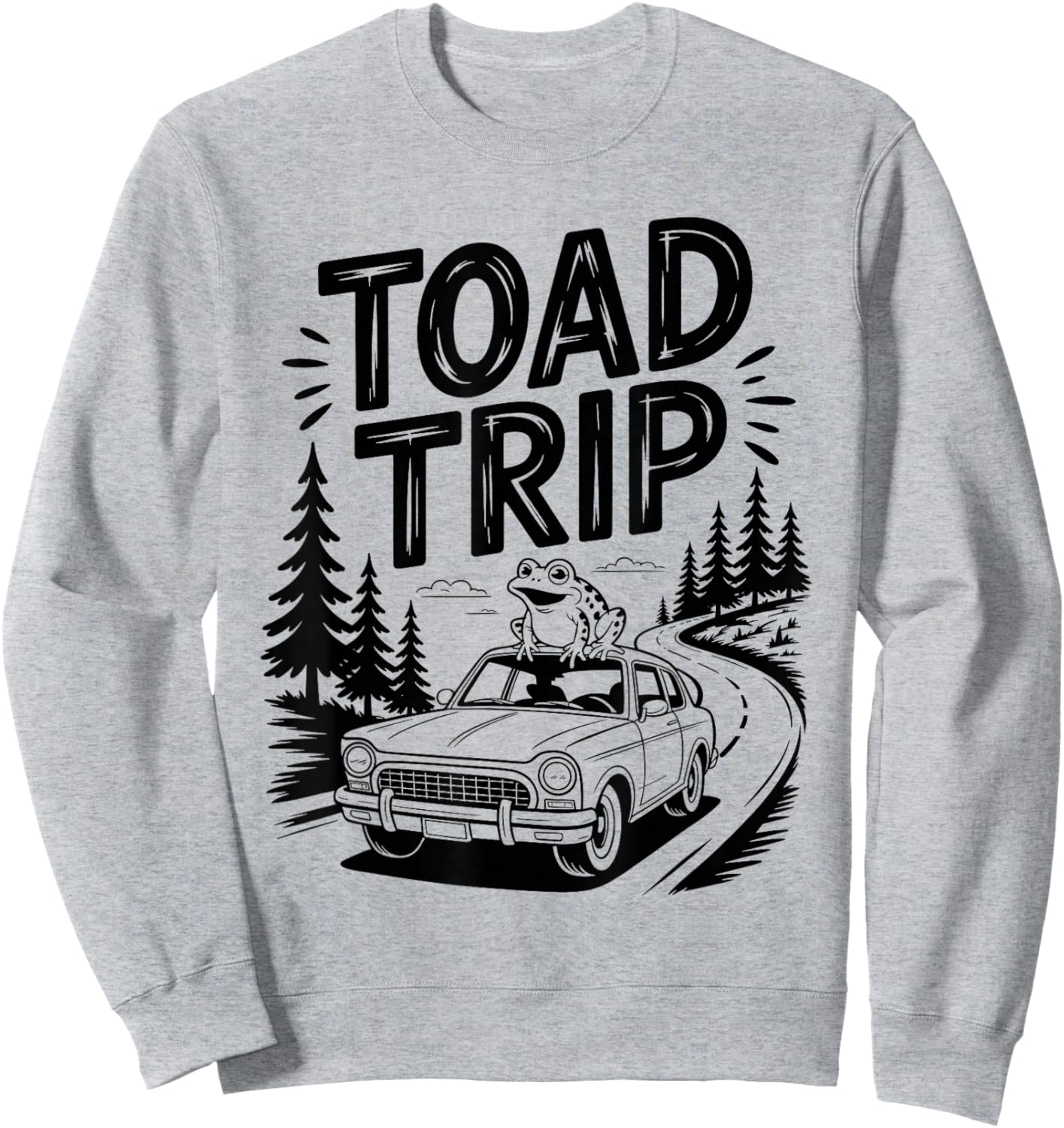 Toad Trip Funn Frog Road Trip Sweatshirt - Sweatshirt | Ash