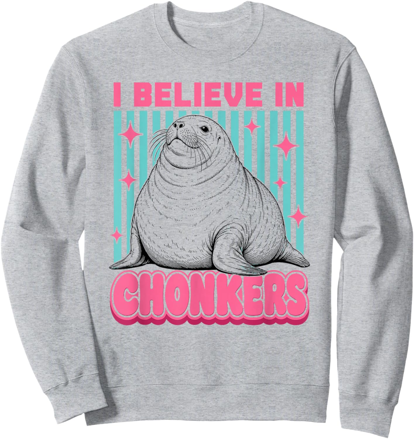Chonkers The Sea Lion San Francisco Retro Sweatshirt - Sweatshirt | Ash