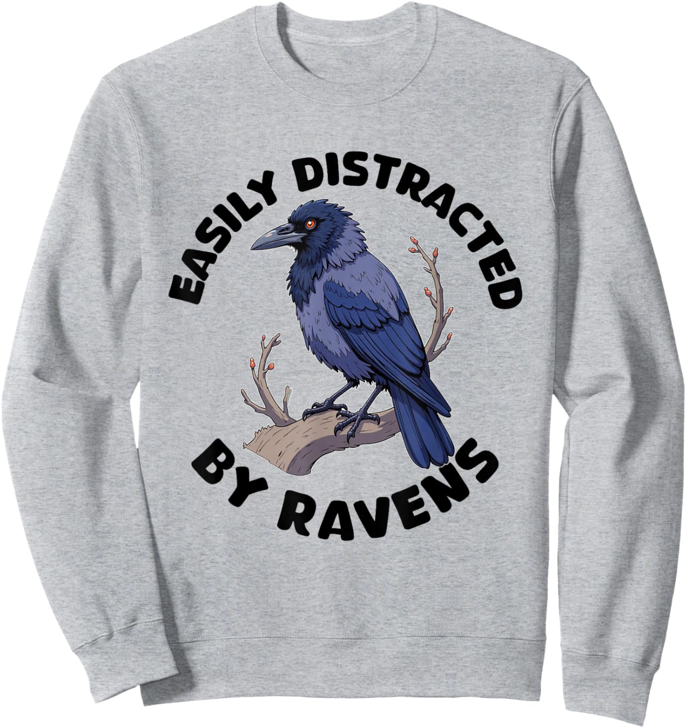 Ravens Crow Black Bird Corbie Silhouette Lover Men Women Boy Sweatshirt - Sweatshirt | Ash