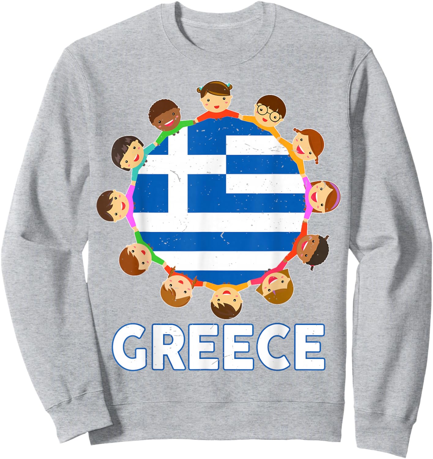 Toddler Greece Greek Flag Funny Baby Kid Boy Men Women Sweatshirt - Sweatshirt | Ash