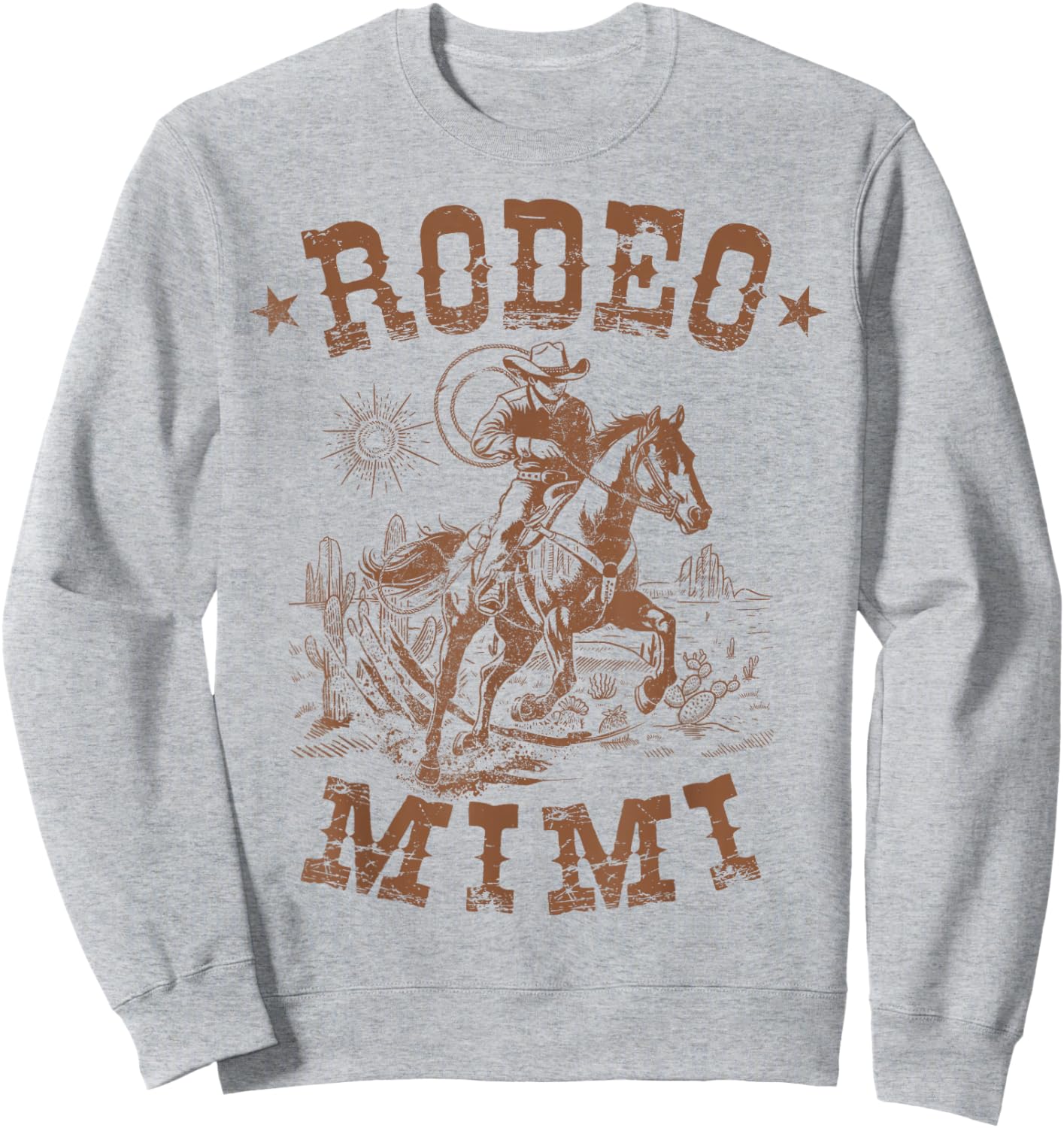 Rodeo Mimi Western Cowboy Family Matching Mother's Day Sweatshirt - Sweatshirt | Ash
