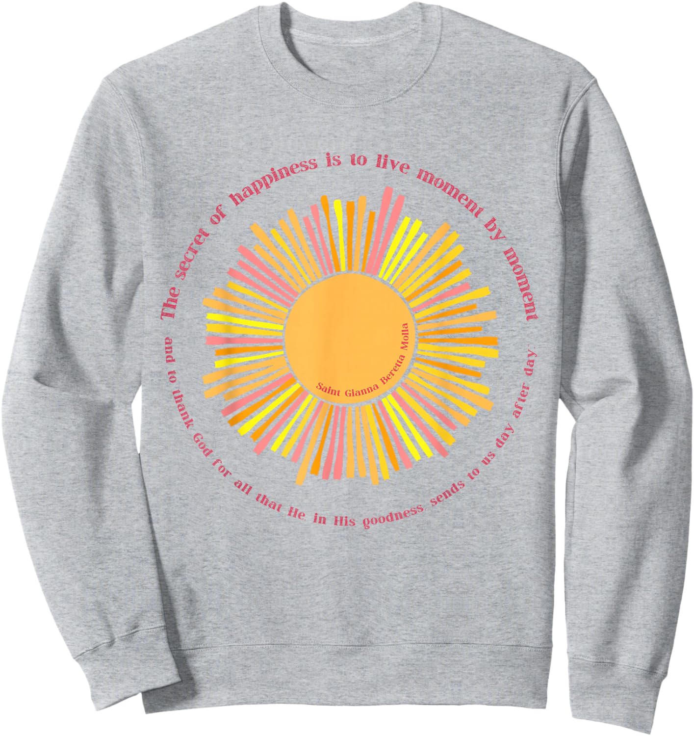 Saint Gianna Beretta Molla Catholic Sweatshirt - Sweatshirt | Ash