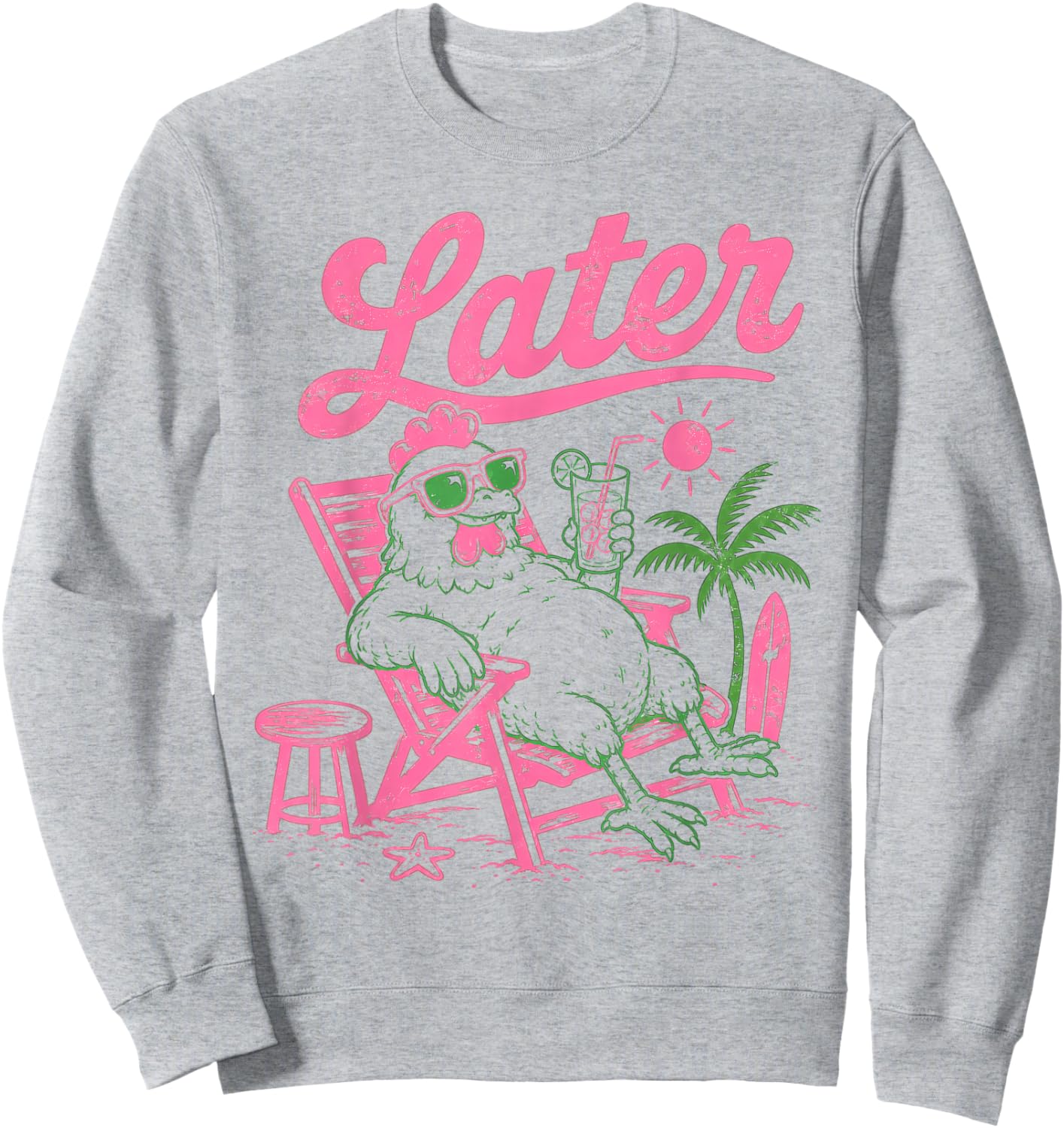 Chicken School's Out for Summer Teacher Student Men Women Sweatshirt - Sweatshirt | Ash