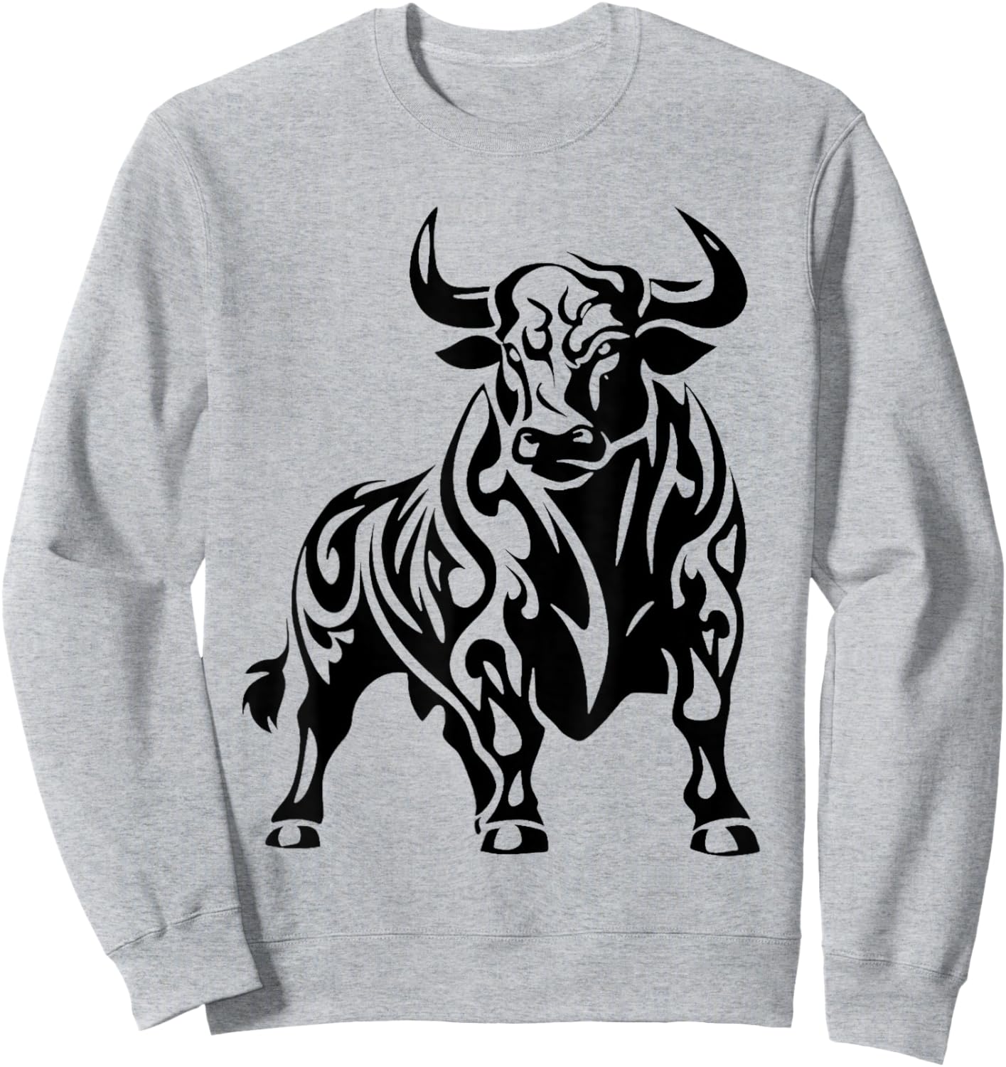 Wild and Powerful Bull - Majestic pattern Sweatshirt - Sweatshirt | Ash