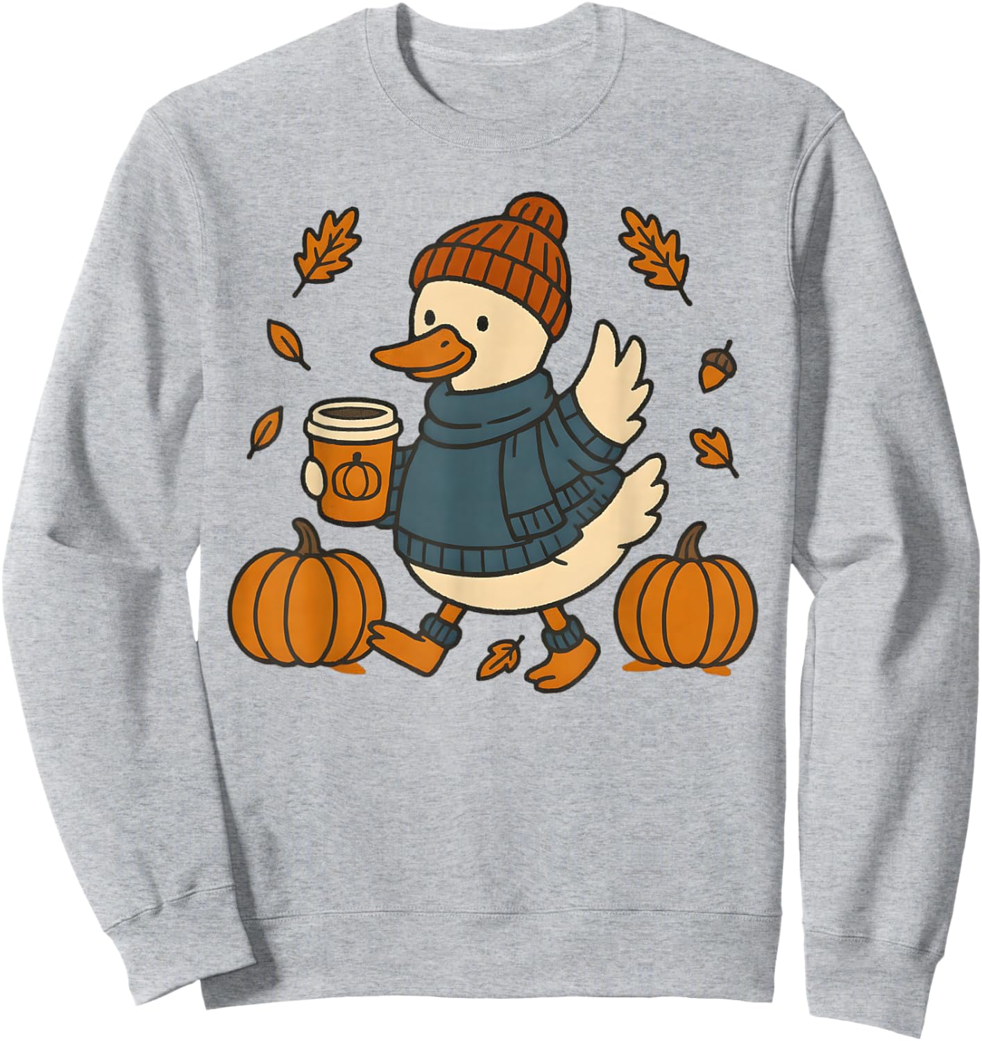 Autumn Goose Fall Vibes Sweatshirt - Sweatshirt | Ash