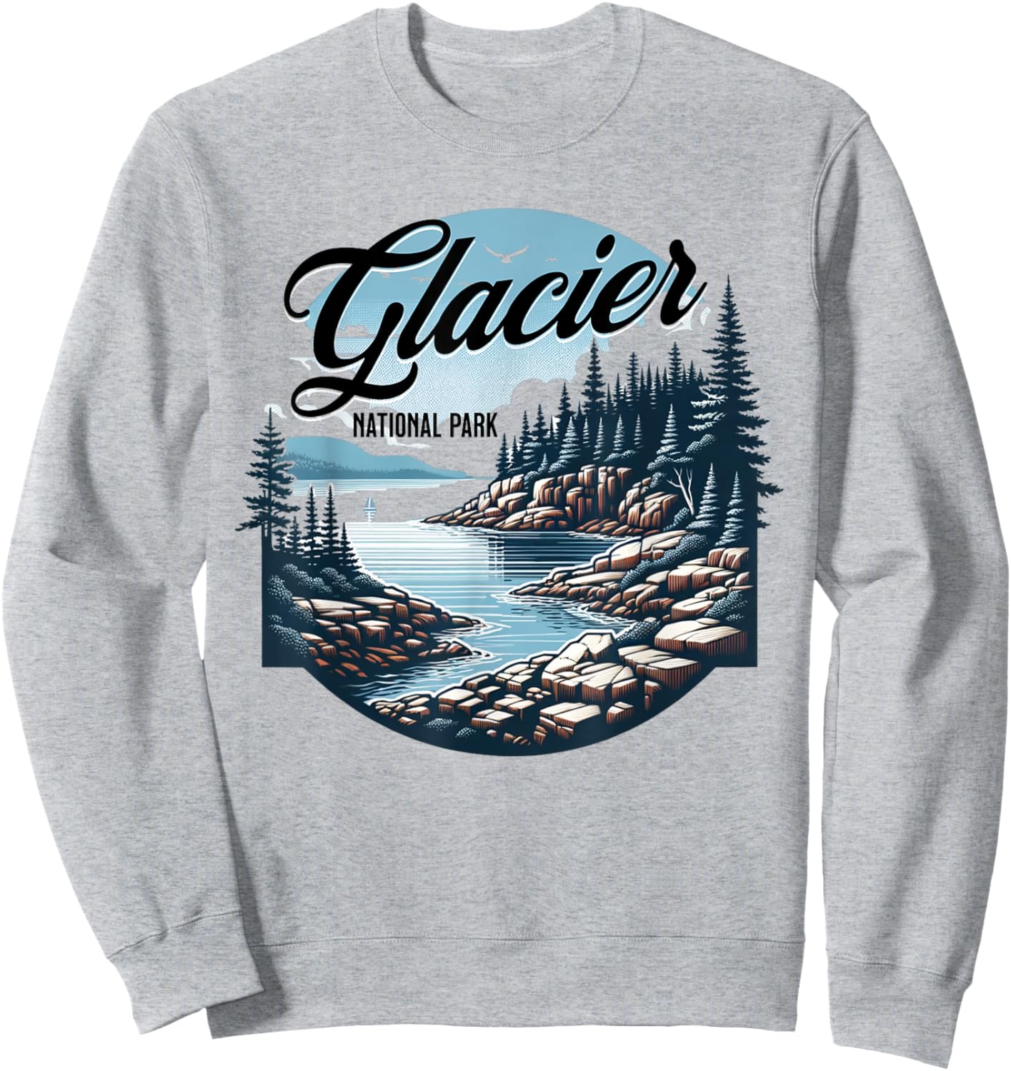 Glacier National Park Sweatshirt - Sweatshirt | Ash