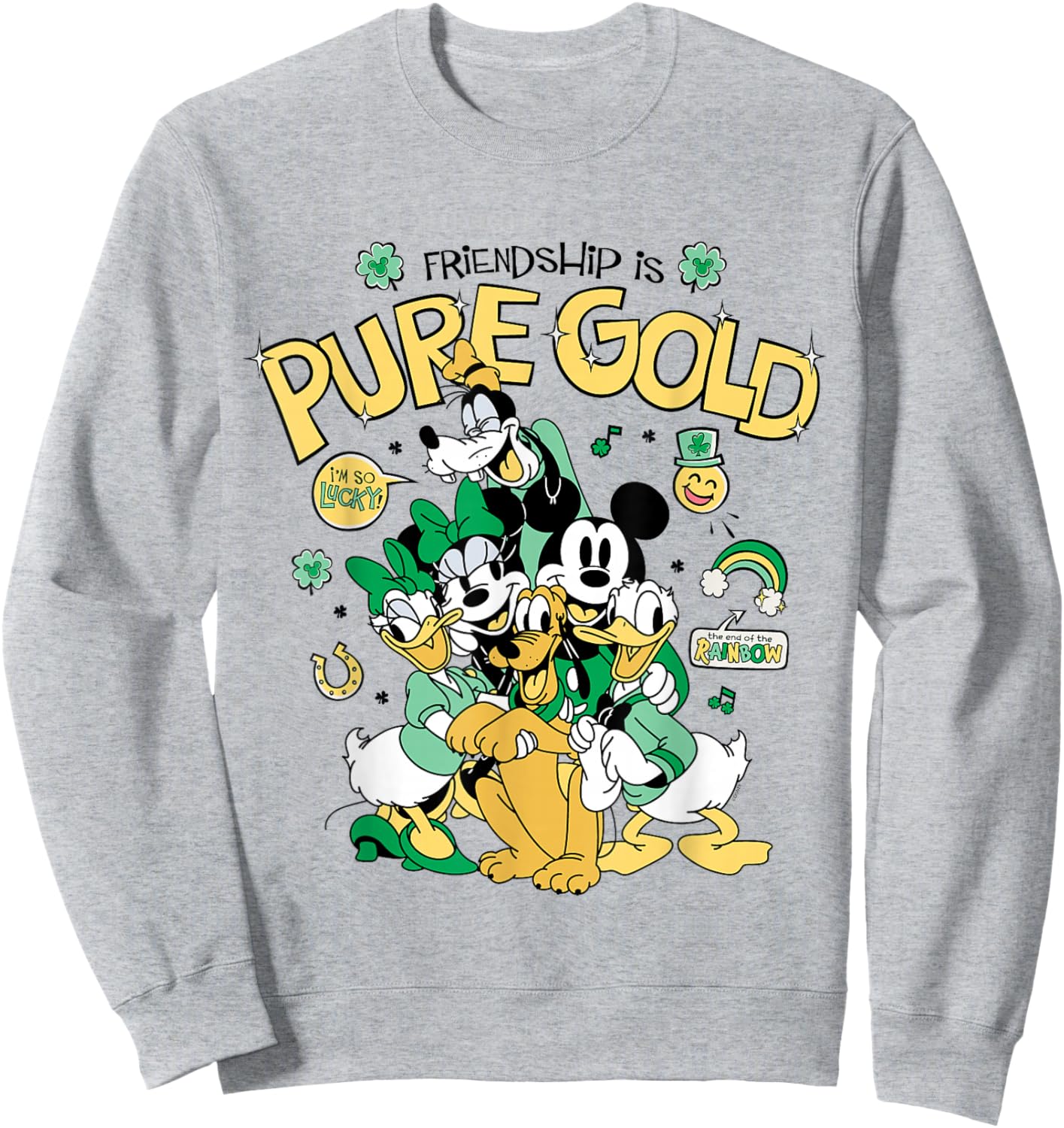 Disney St. Patrick's Day Friendship is Pure Gold Best Friend Sweatshirt - Sweatshirt | Ash
