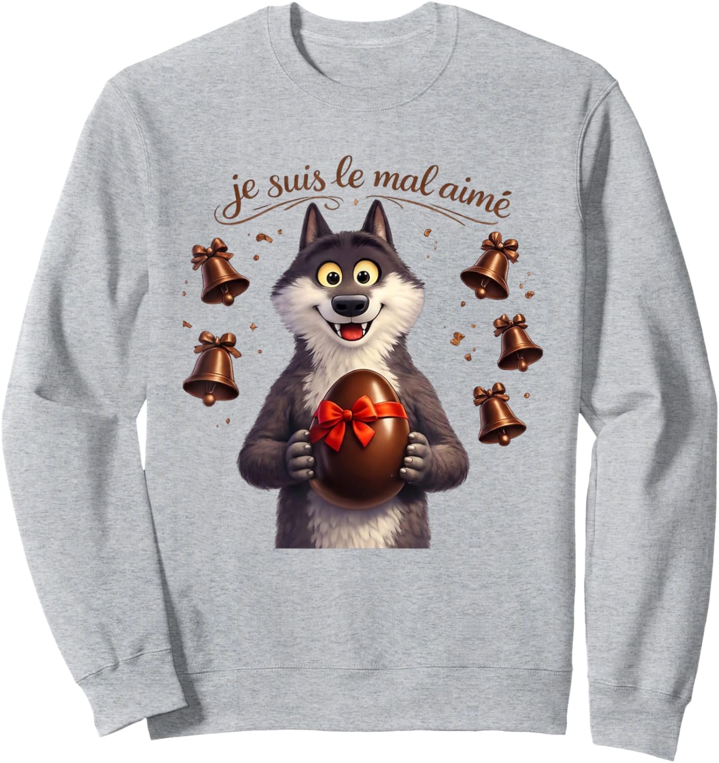 Le Loup Le Mal Aimé Easter Egg and Bells Chocolate Sweatshirt - Sweatshirt | Ash