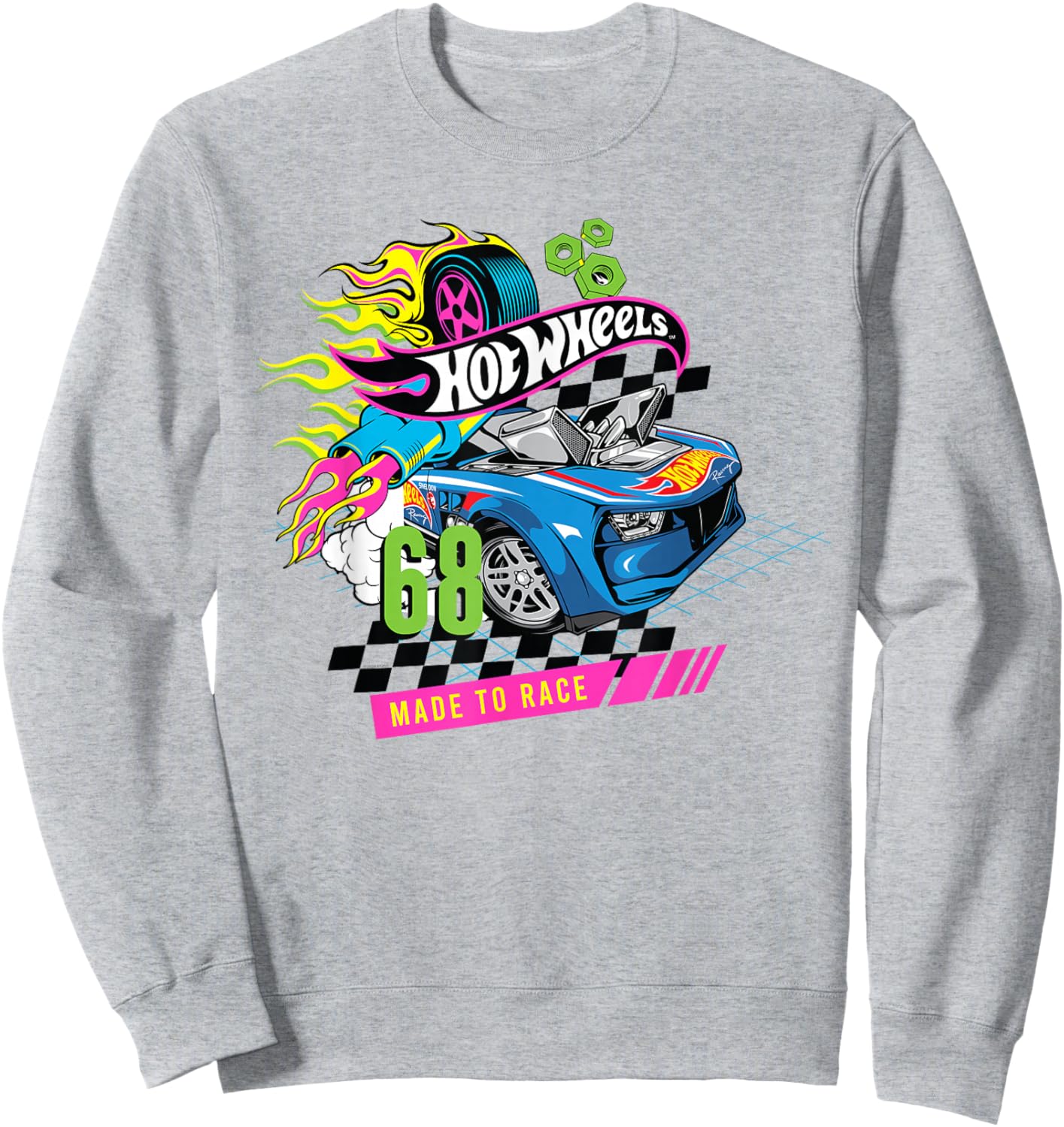 Hot Wheels Hyper Garage Made to Race Sweatshirt - Sweatshirt | Ash