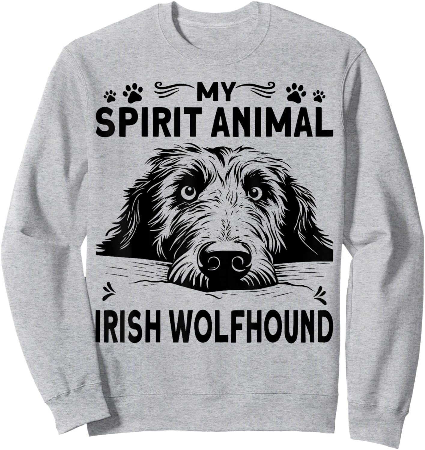 Irish Dog Greyhound Clothes Ireland Irish Wolfhound Sweatshirt - Sweatshirt | Ash