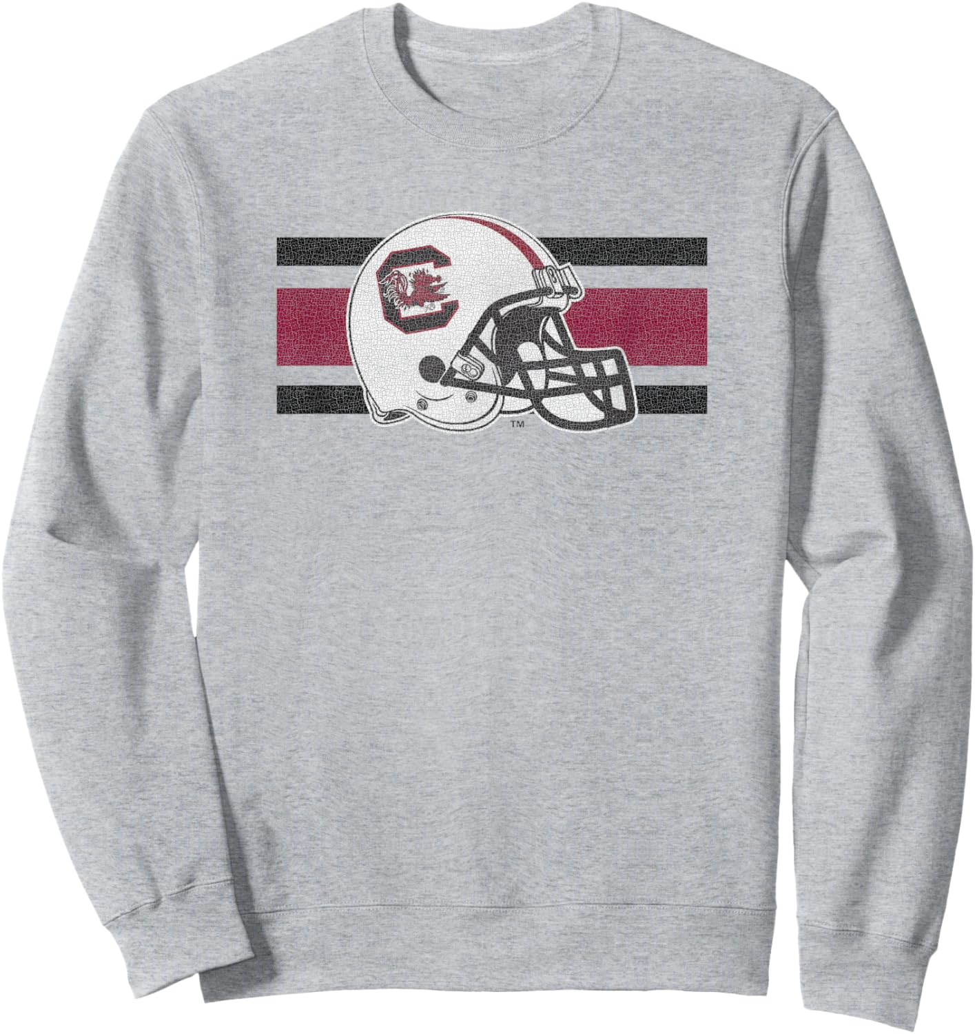 South Carolina Gamecocks Football Retro Helmet Gray Sweatshirt - Sweatshirt | Ash
