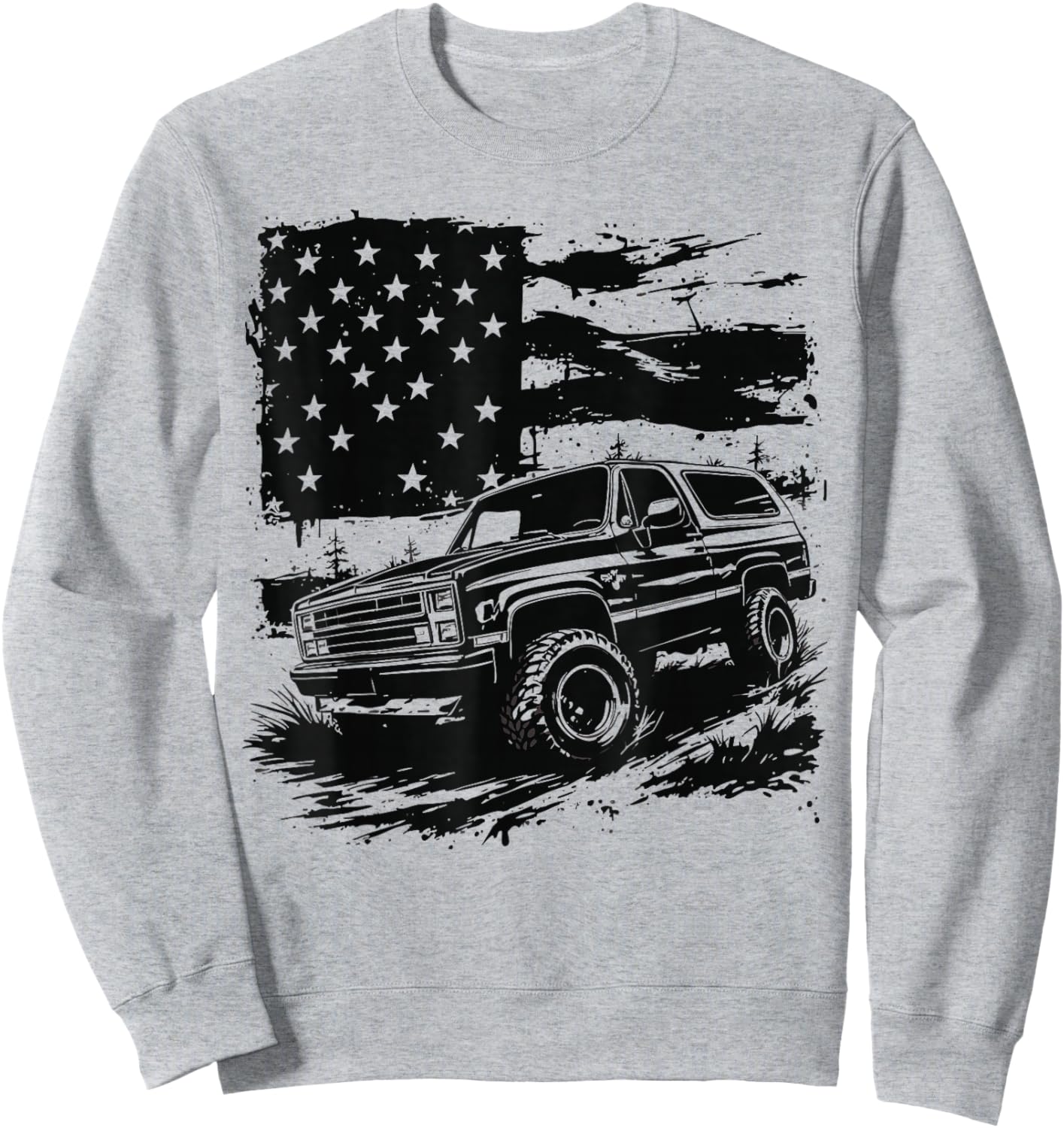 73-91 K5 Blaze Second Generation Patriotic USA Flag K5 Sweatshirt - Sweatshirt | Ash