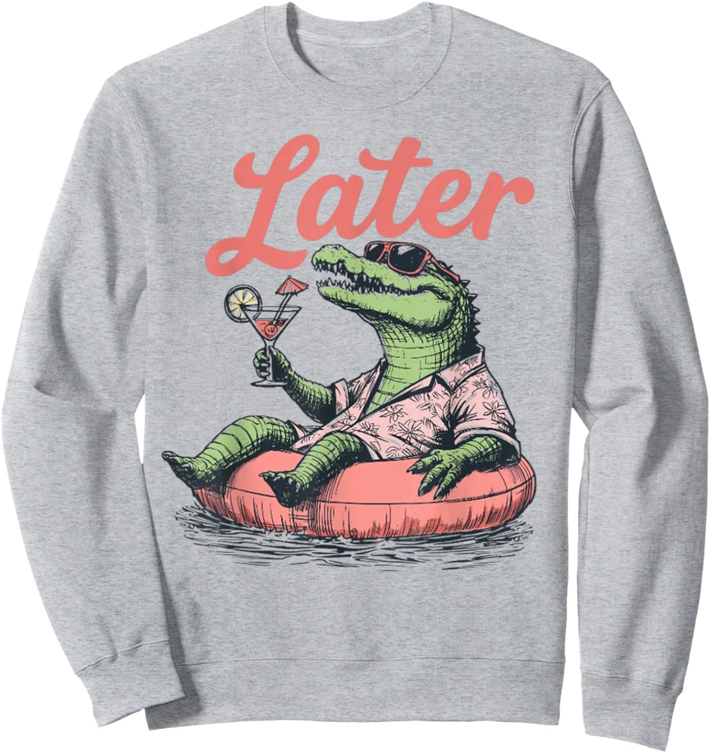 See You Later Teacher Summer Alligator Last Day of School Sweatshirt - Sweatshirt | Ash