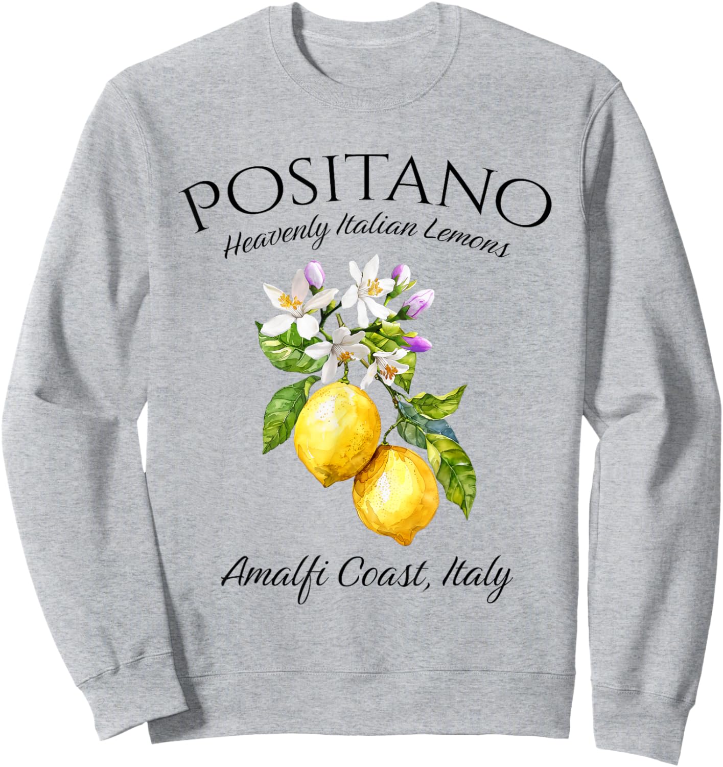 Positano Amalia Coast Italian Lemons Italy Sweatshirt - Sweatshirt | Ash