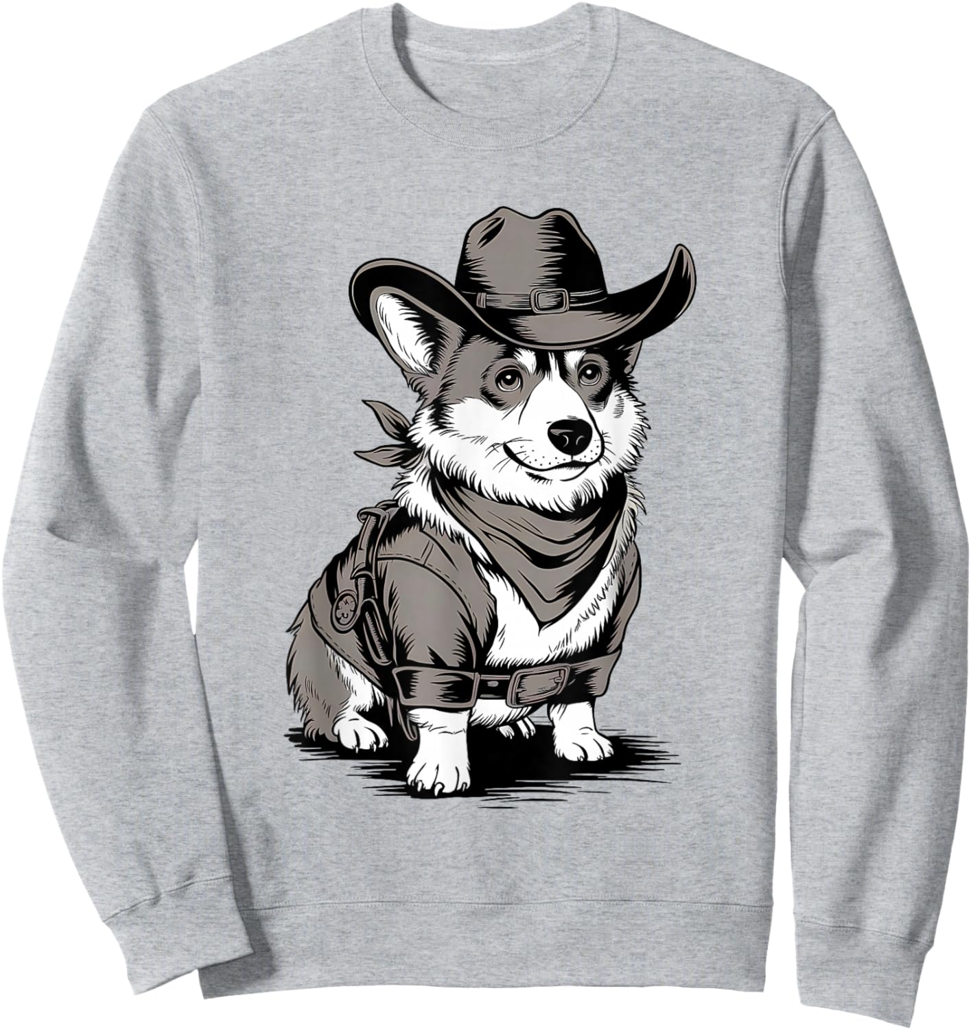 Funny Corgi Cowboy Western Corgi Lover Country Corgi Sweatshirt - Sweatshirt | Ash