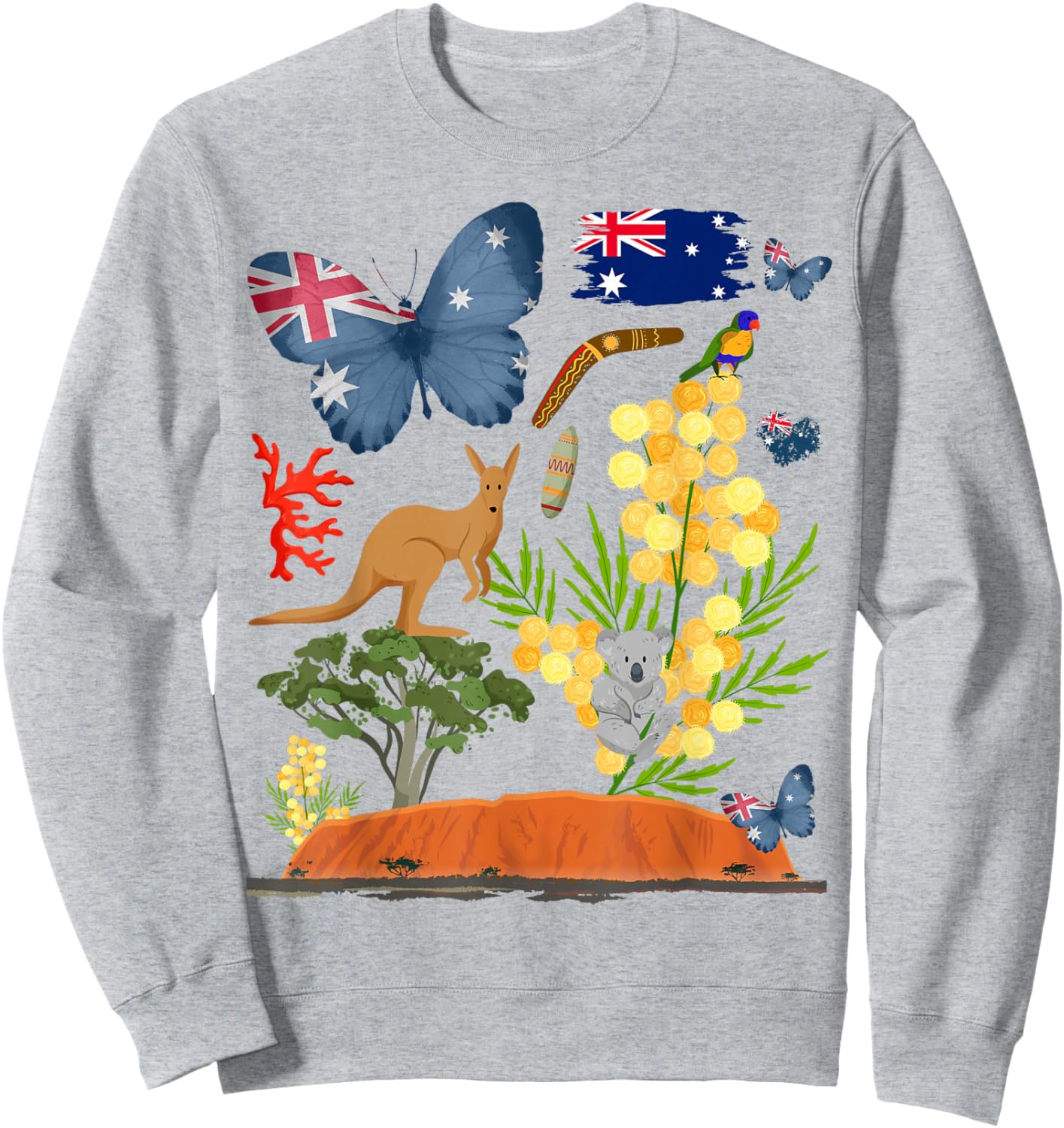 Australia Costume Outfit Idea For Kids & Australian Flag Sweatshirt - Sweatshirt | Ash