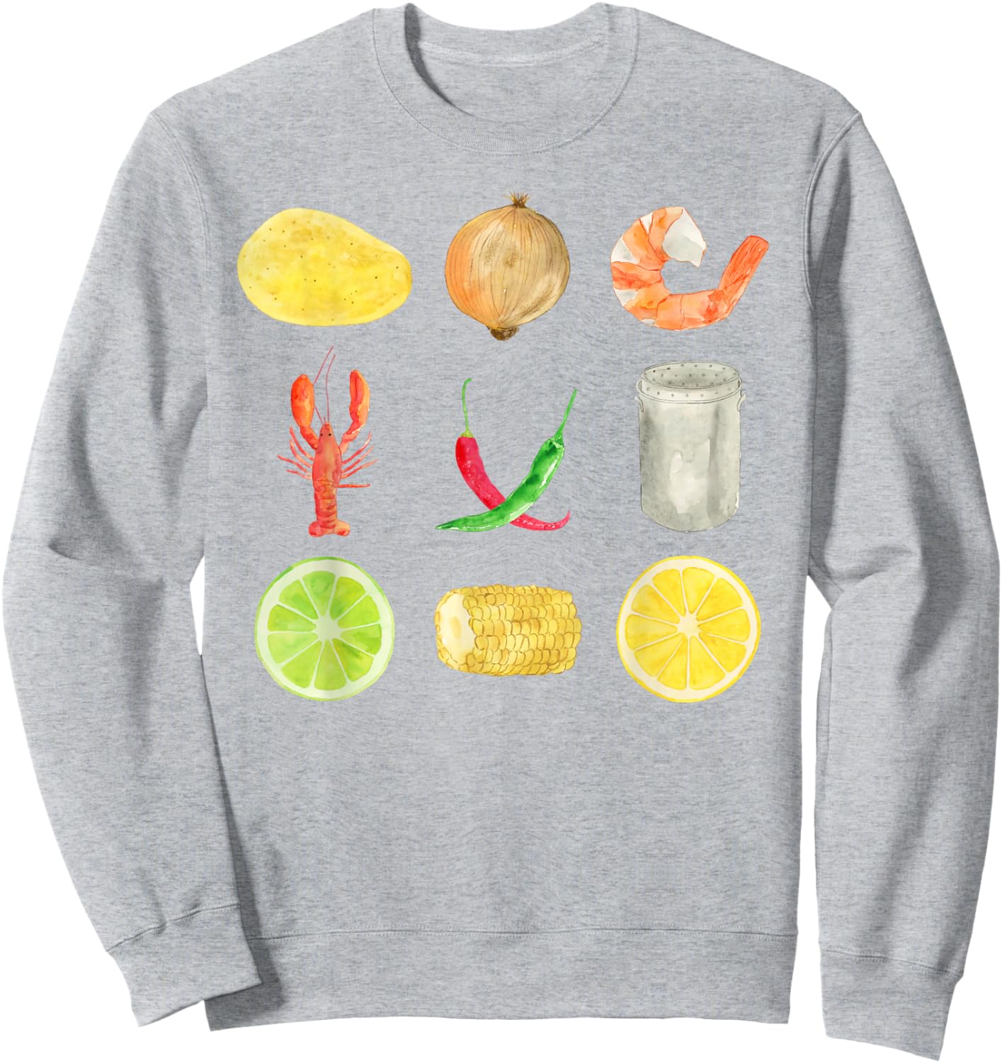 Cute Crawfish Low Country Boil y2k Clean Girly Aesthetic Sweatshirt - Sweatshirt | Ash