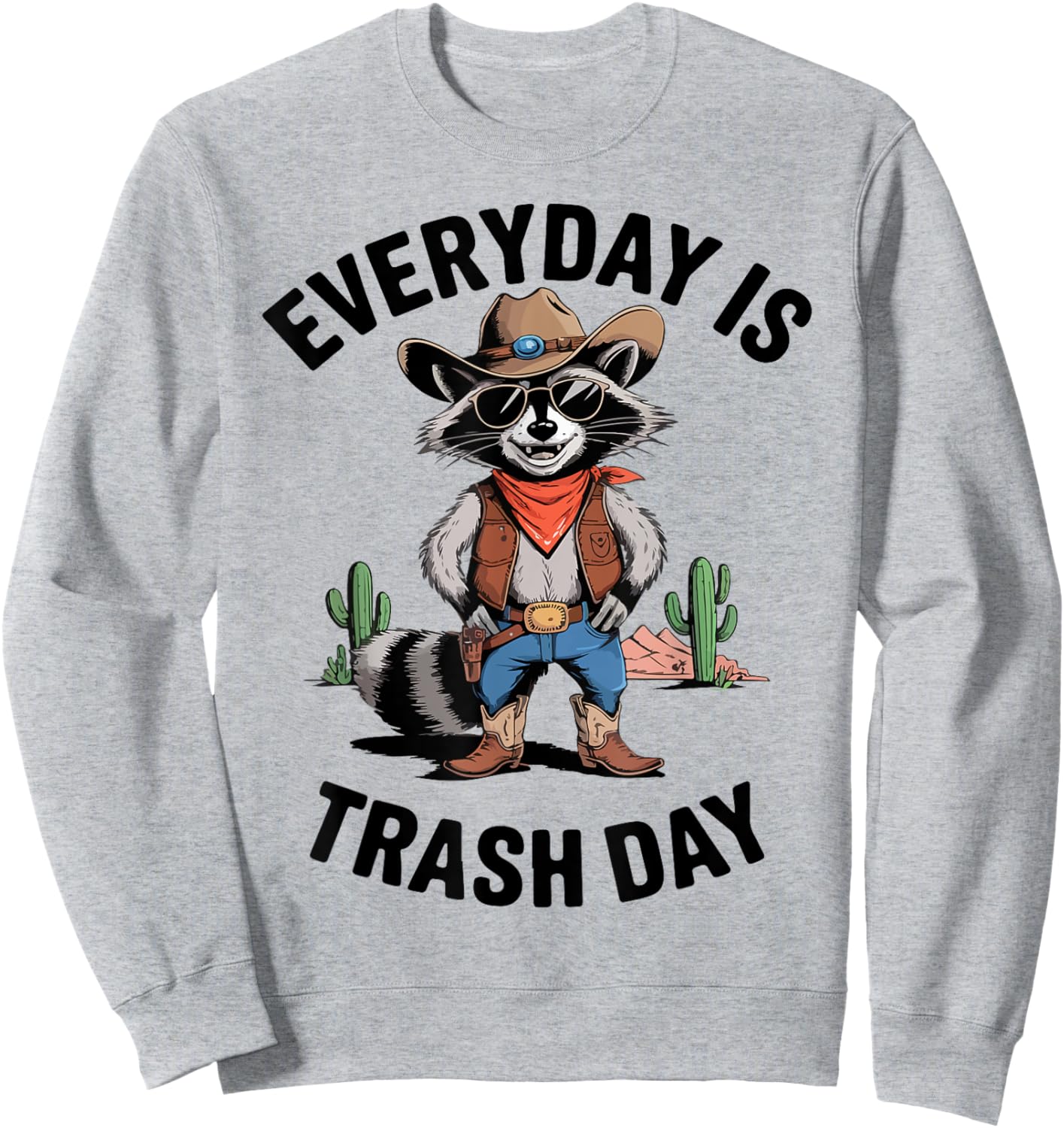 Everyday Is Trash Day Funny Raccoon Racing Car Toddler Boy Sweatshirt - Sweatshirt | Ash