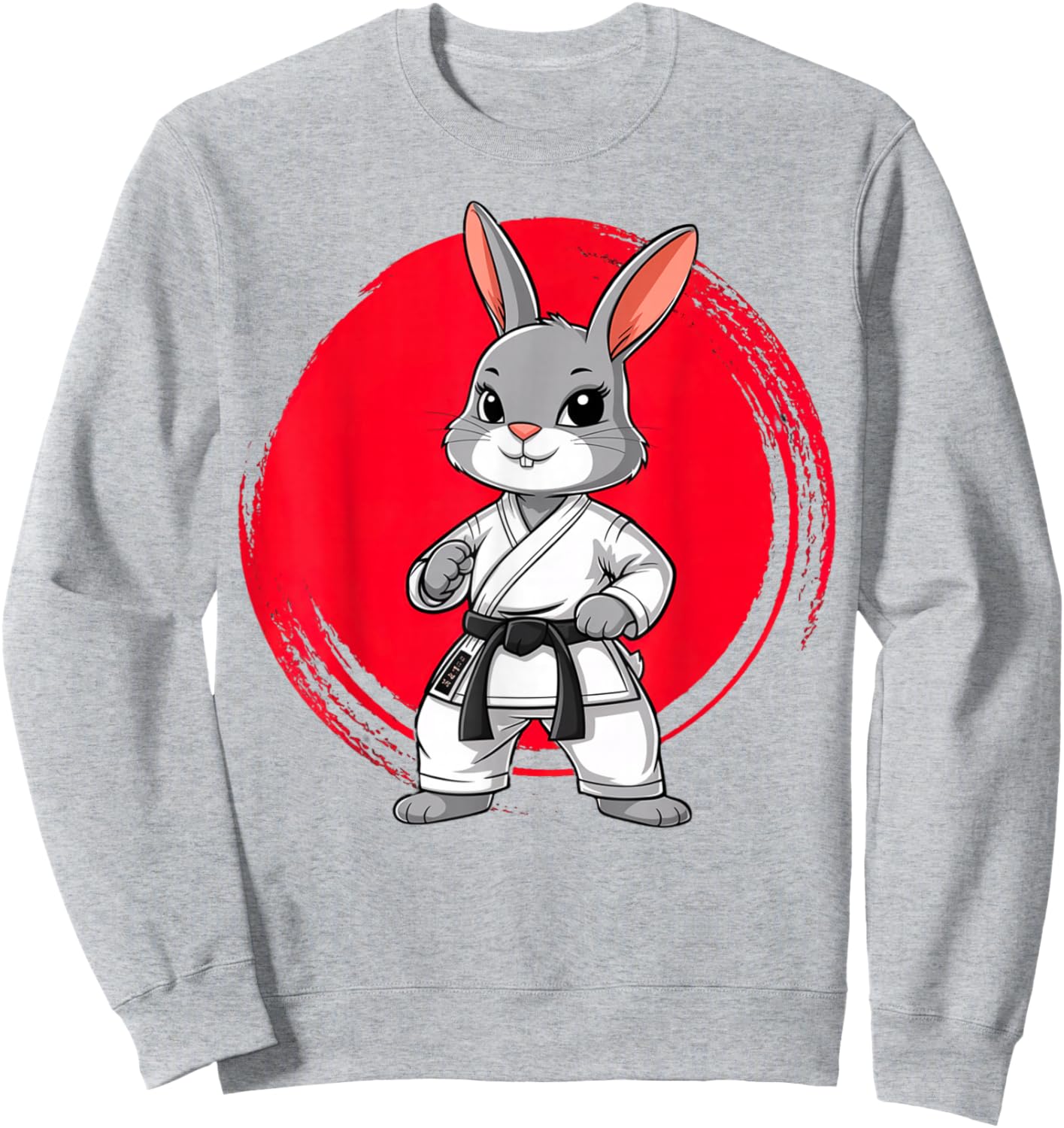 Rabbit Martial Arts Bunny Karate Jiu-Jitsu Judo Taekwondo Sweatshirt - Sweatshirt | Ash