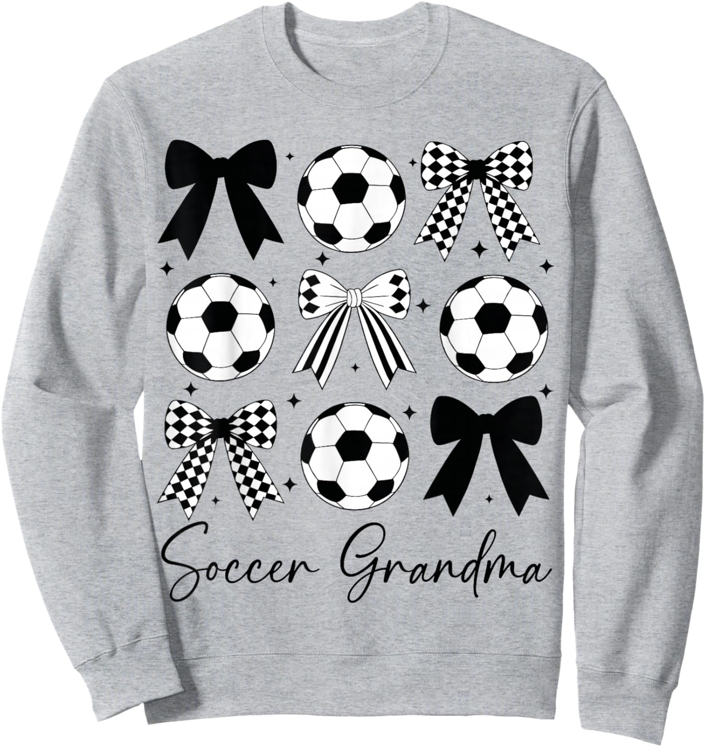 Soccer Grandma Funny Coquette Bow Soccer Grandma Sweatshirt - Sweatshirt | Ash