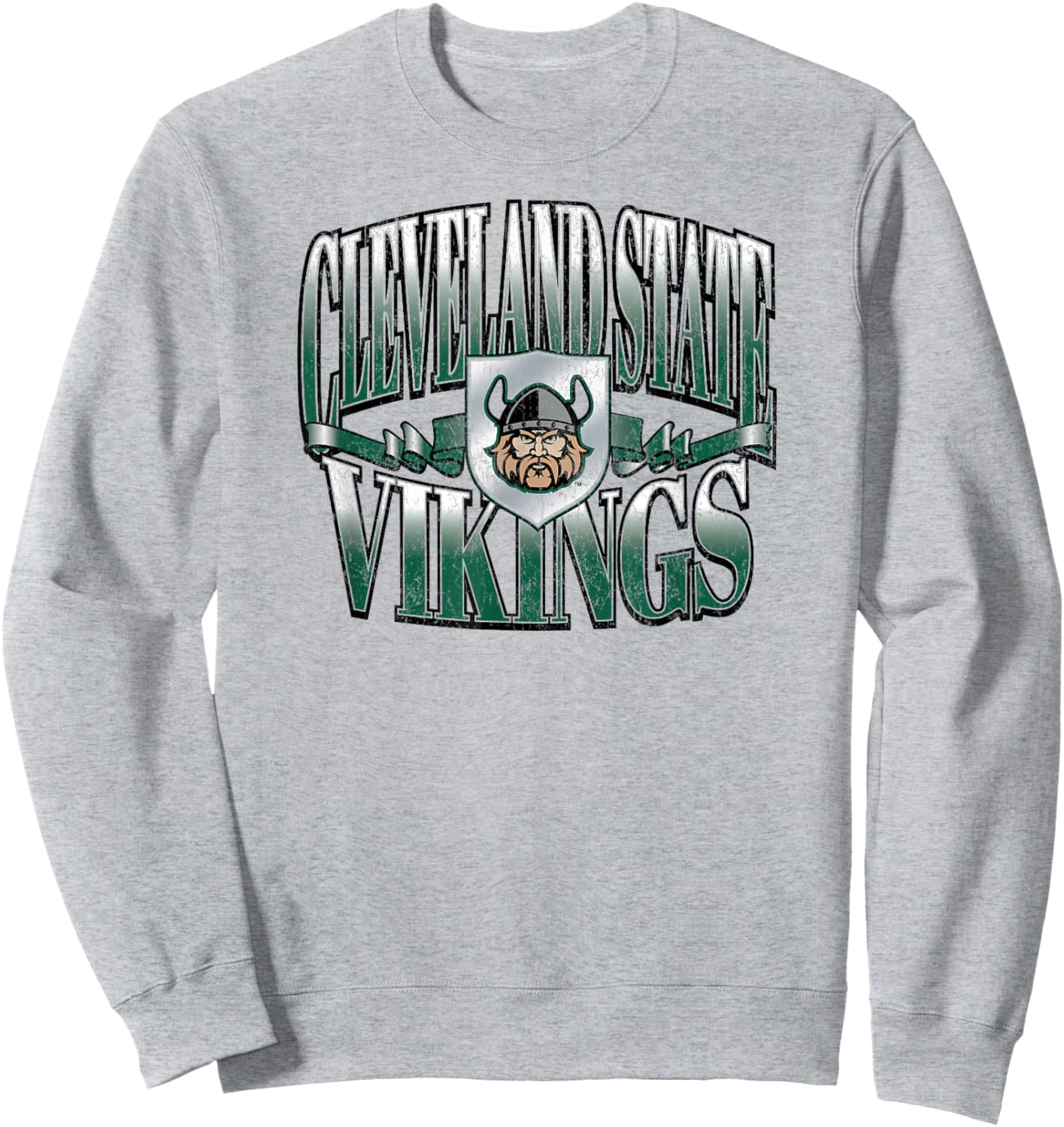 Cleveland State Vikings Retro Class White Sweatshirt - Sweatshirt | Ash