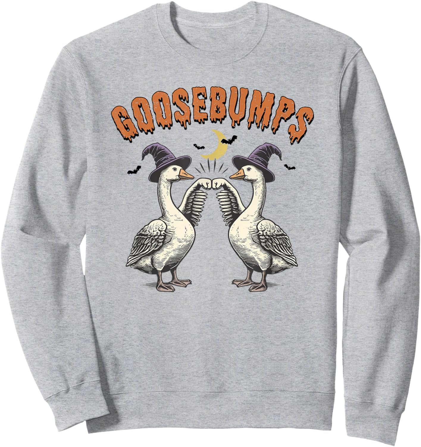 Goosebumps Halloween, Funny Goose Lover, Goose Halloween Sweatshirt - Sweatshirt | Ash