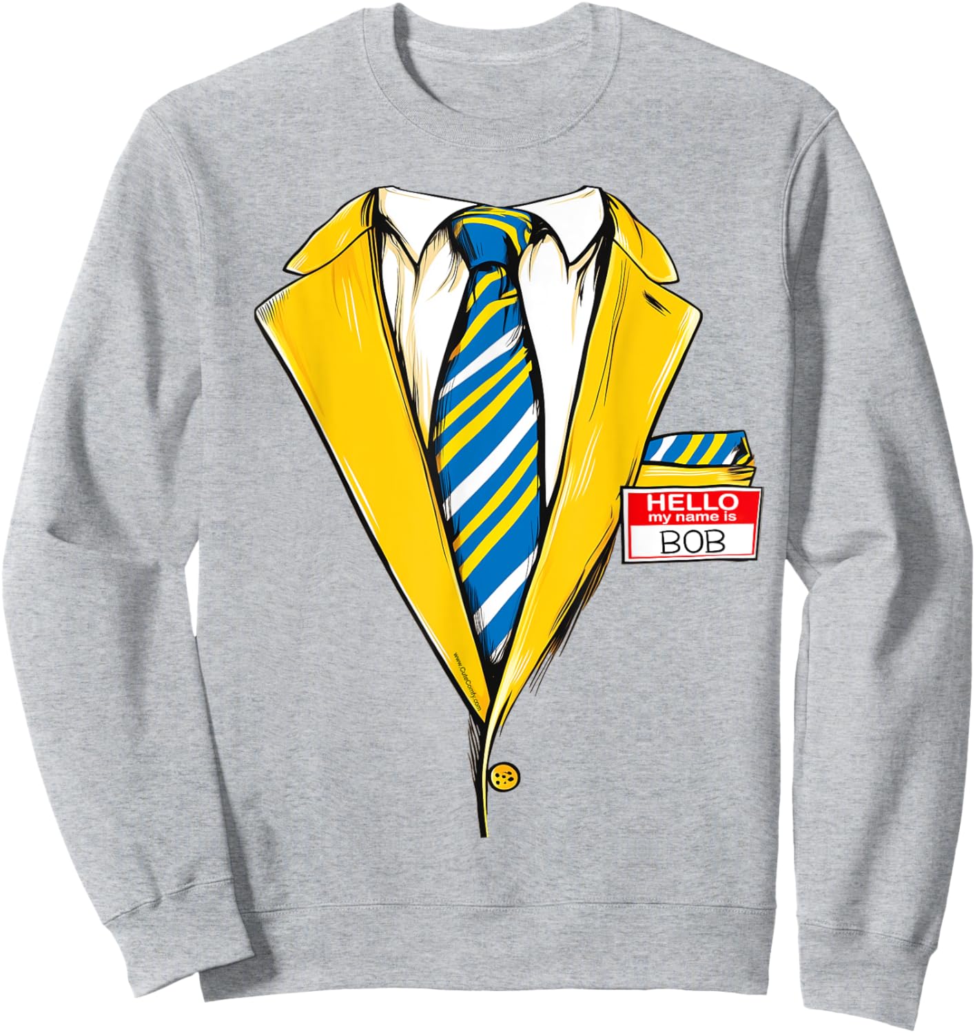 Yellow Bob Funny Halloween Costume Zombie Tuxedo Suit Tux Sweatshirt - Sweatshirt | Ash