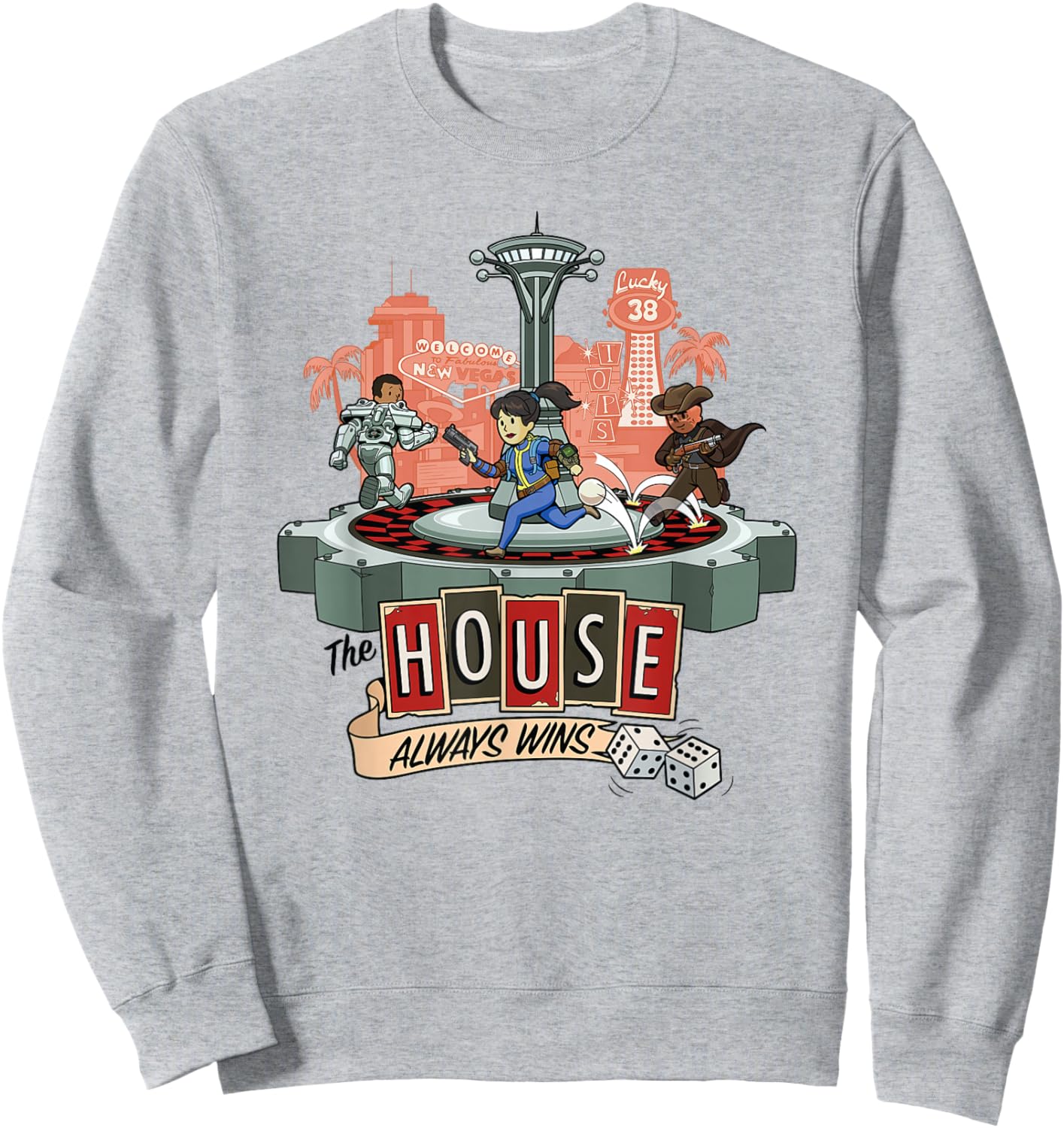 Fallout - The House Always Wins Sweatshirt - Sweatshirt | Ash
