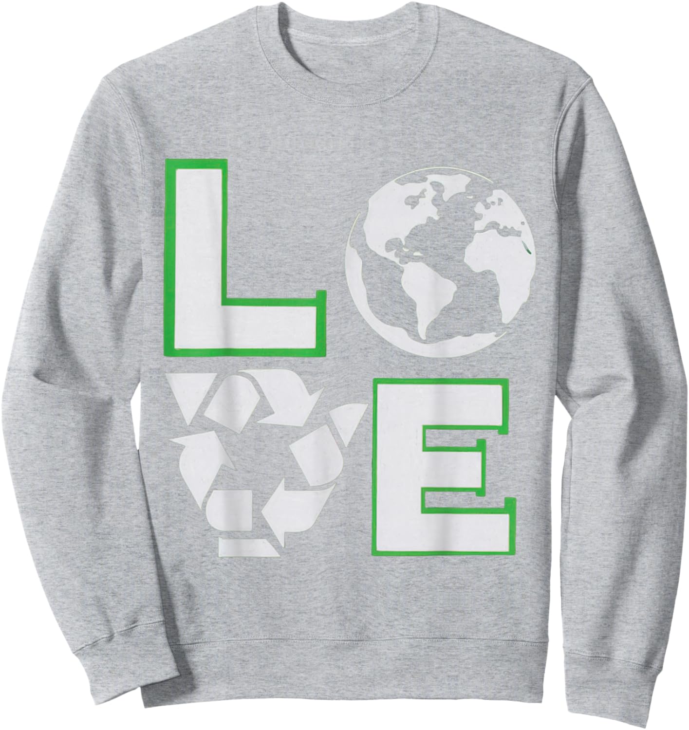Vintage Green Recycle Earth Day Teacher Kids Recycling , Black, S Sweatshirt - Sweatshirt | Ash