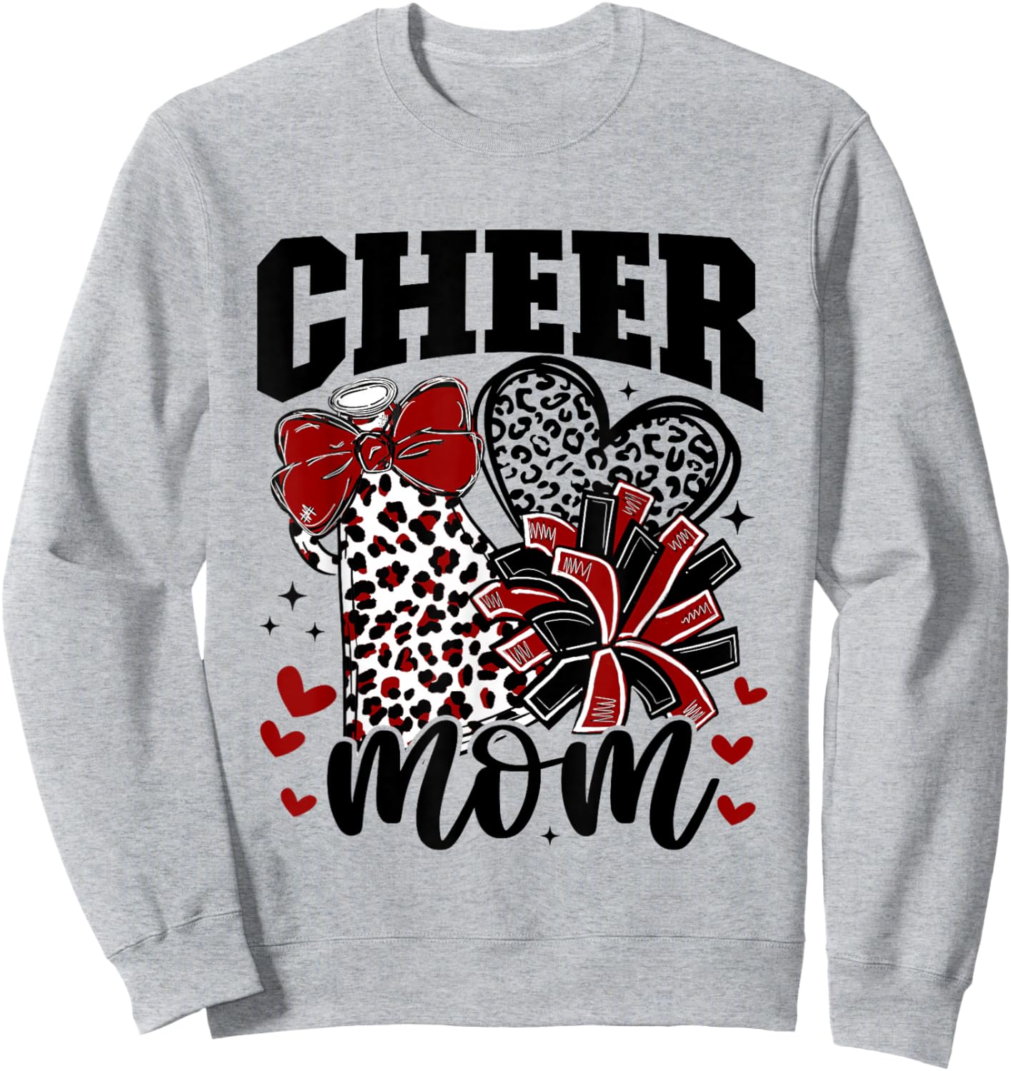 Cheer Mom Football Game Day Coquette Bow Touchdown Season Sweatshirt - Sweatshirt | Ash