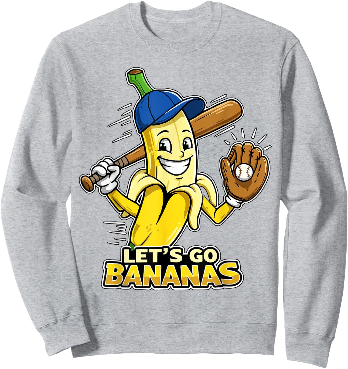 Funny Banana Shirts Gift Fruit Lovers Boys Lets Go Bananas Sweatshirt - Sweatshirt | Ash