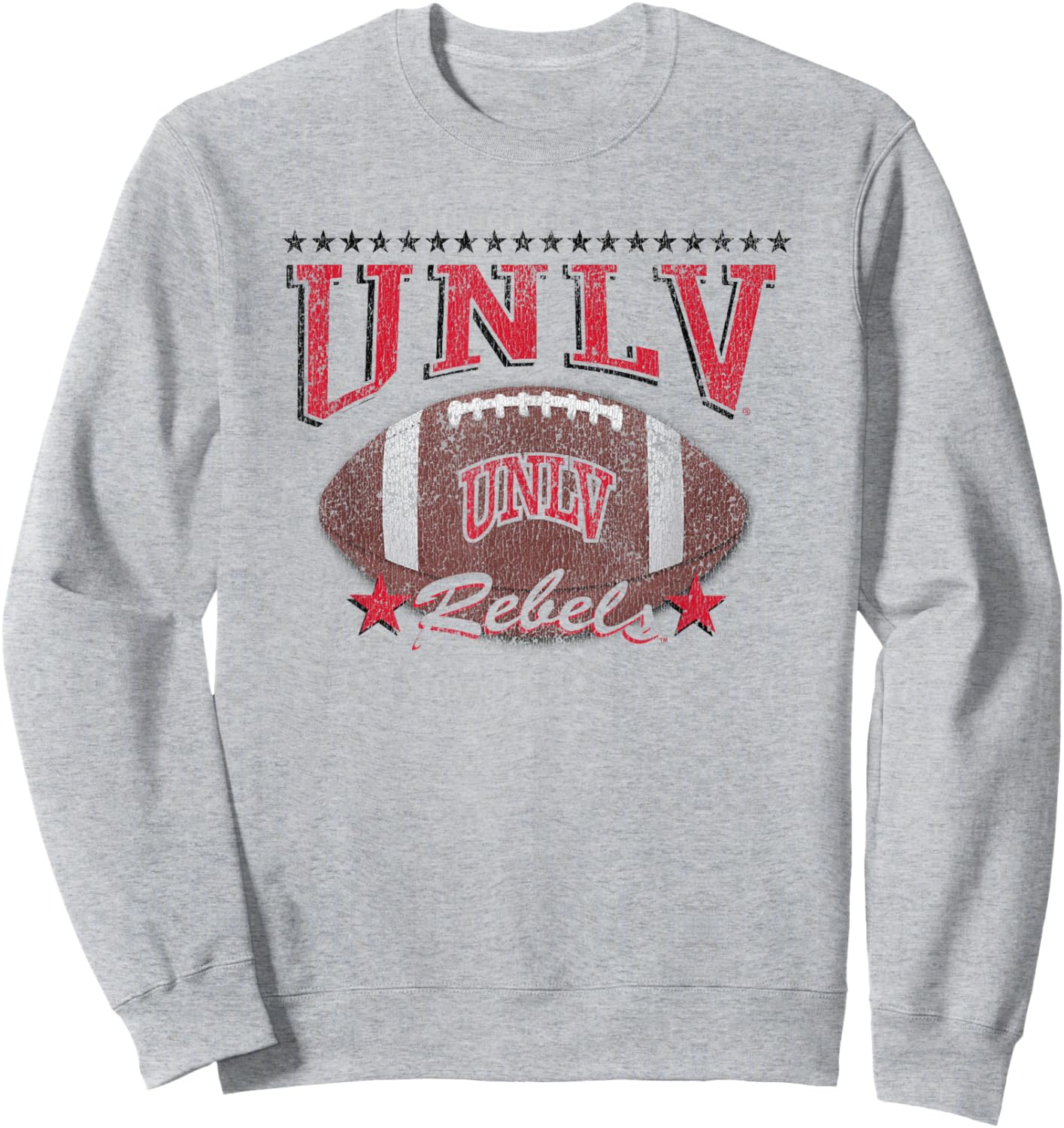 UNLV Rebels Football Vintage Stars White Officially Licensed Sweatshirt - Sweatshirt | Ash