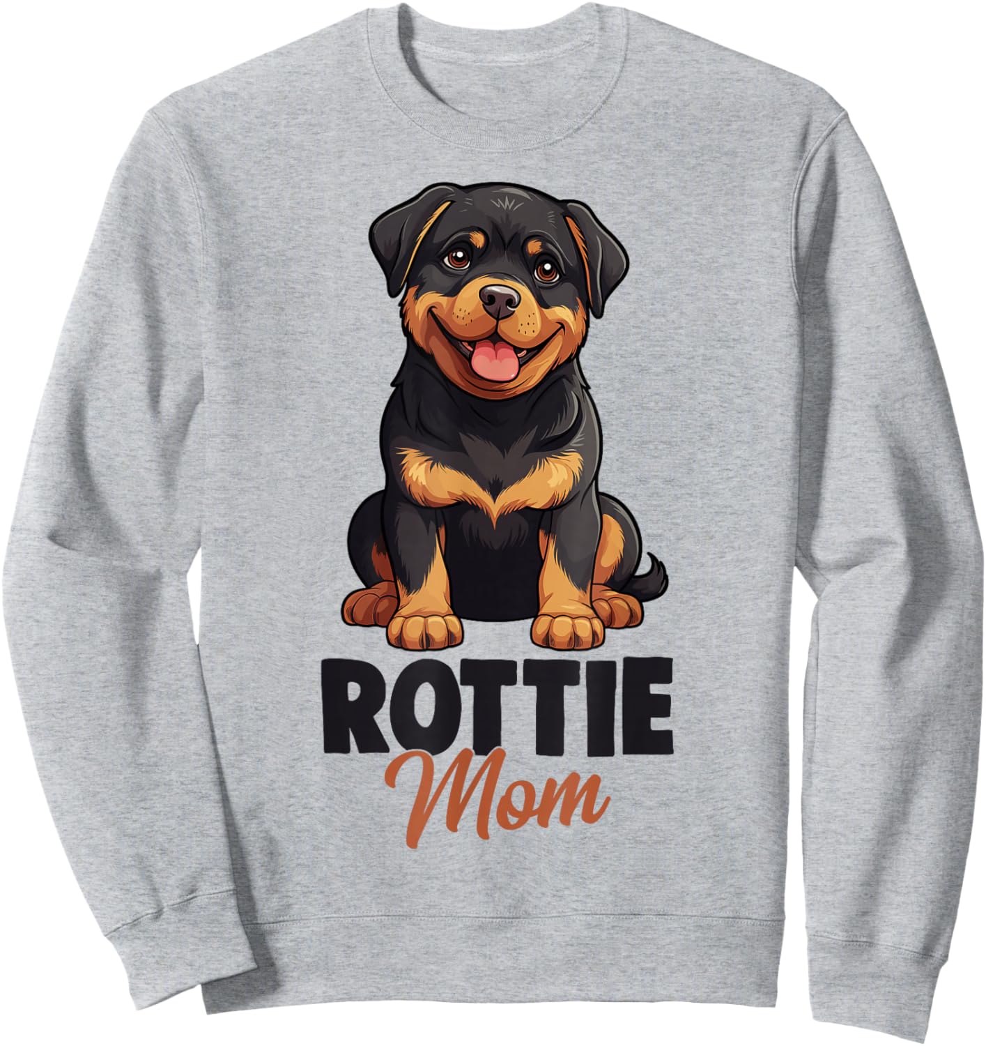 Rottie Mom Rottweiler Dog Sweatshirt - Sweatshirt | Ash