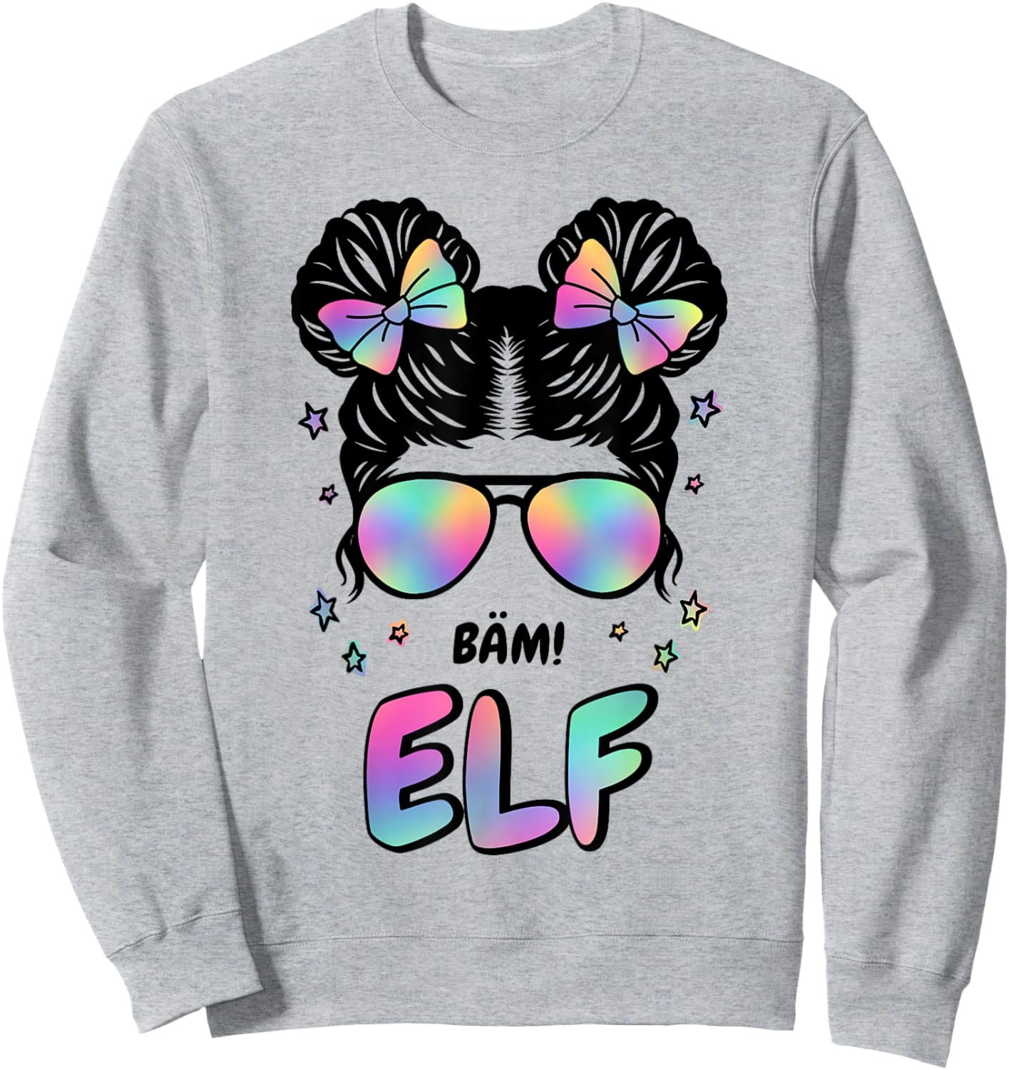 11th Birthday Girl Messy Bun Bäm! 11 Sweatshirt - Sweatshirt | Ash