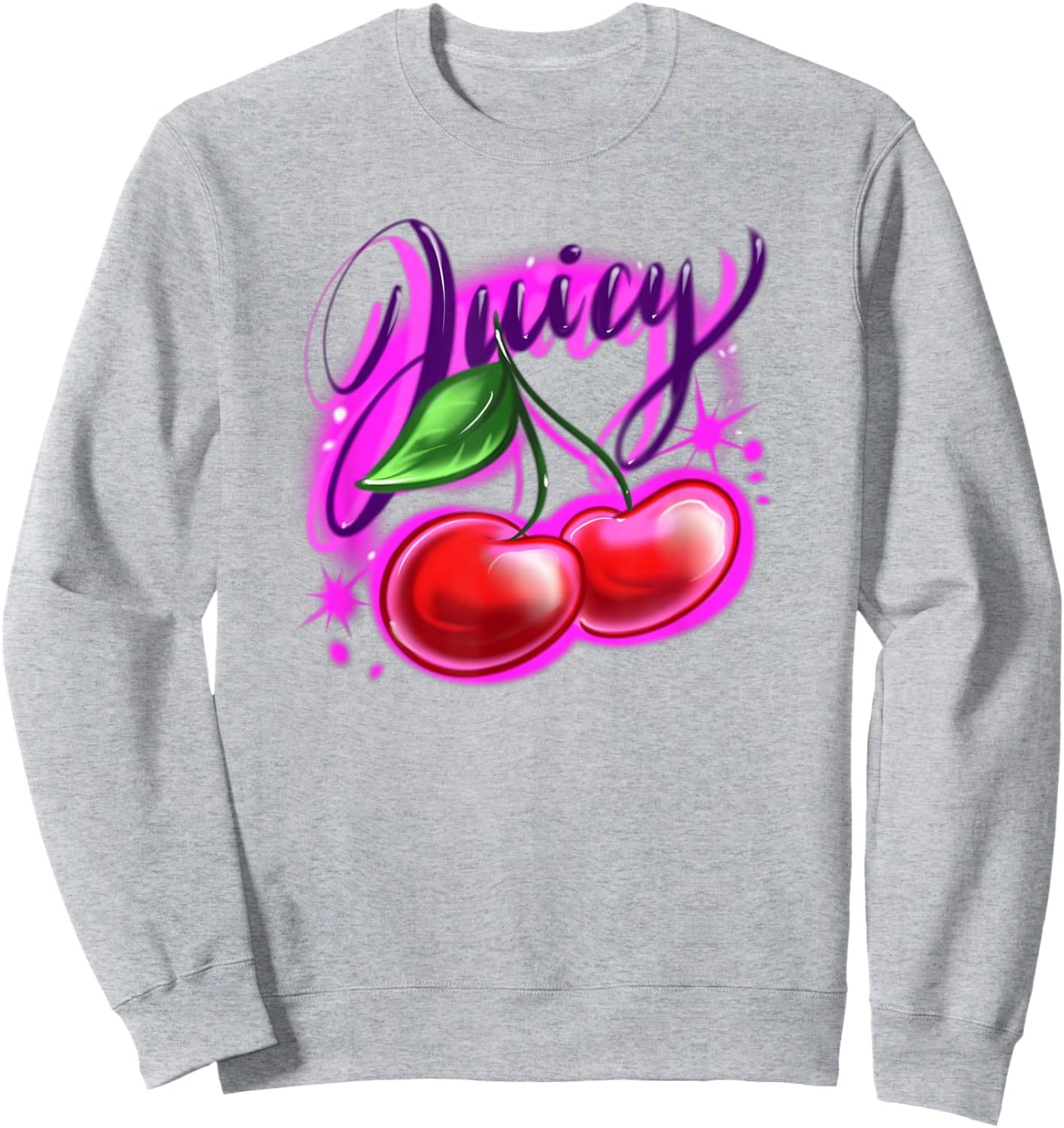 Classic Airbrush Style Illustration Y2k Retro Aesthetic Sweatshirt - Sweatshirt | Ash