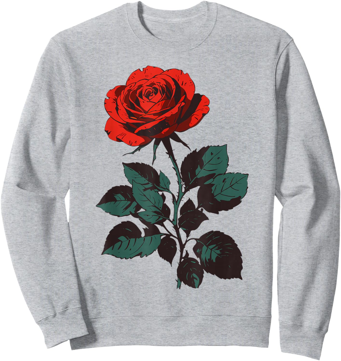 Red Rose Flower Gardening Floral Men Women Kids Sweatshirt - Sweatshirt | Ash