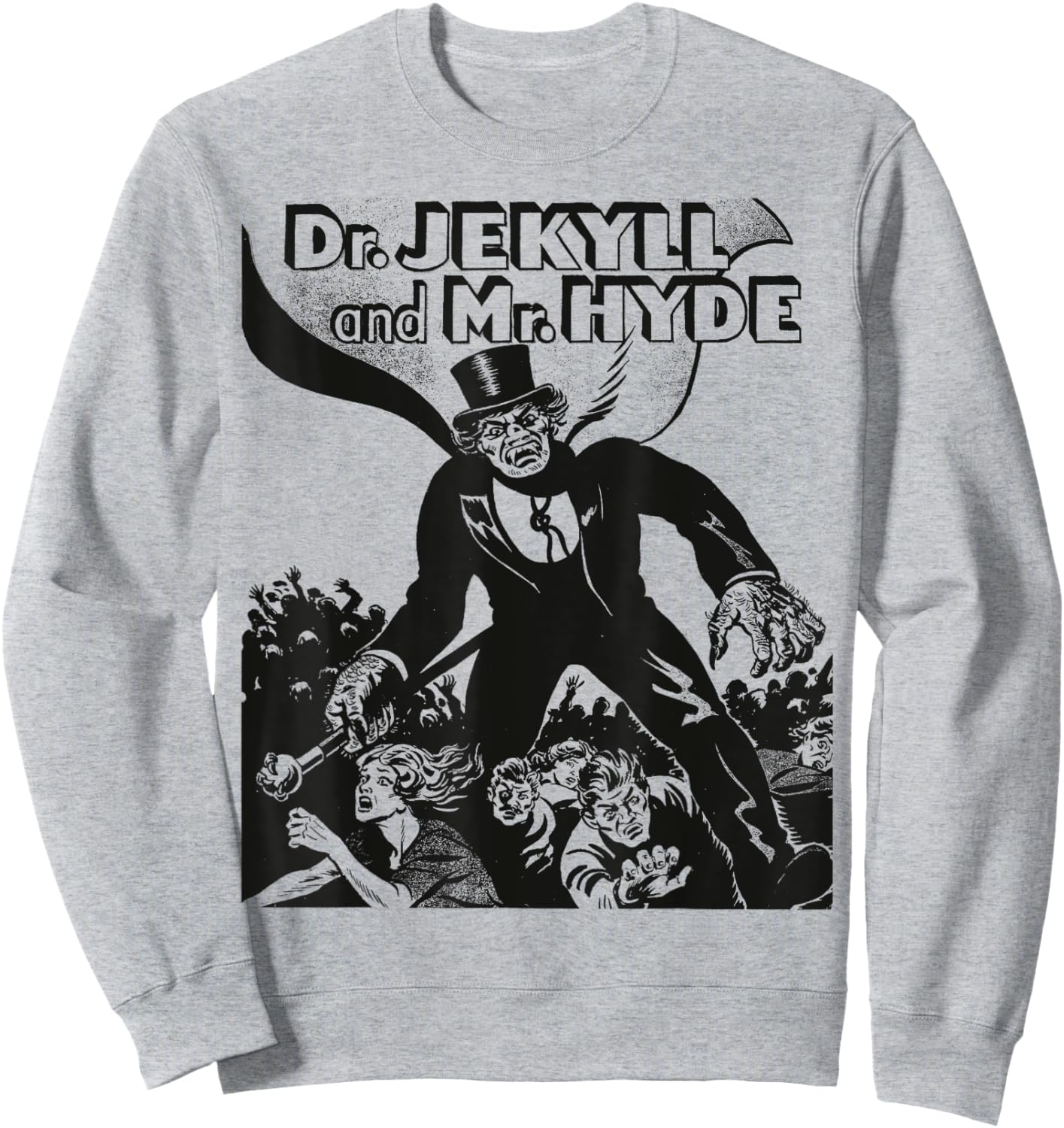 Dr. Jekyll & Mr. Hyde Horror Retro Halloween Monster Sweatshirt - Sweatshirt | Ash