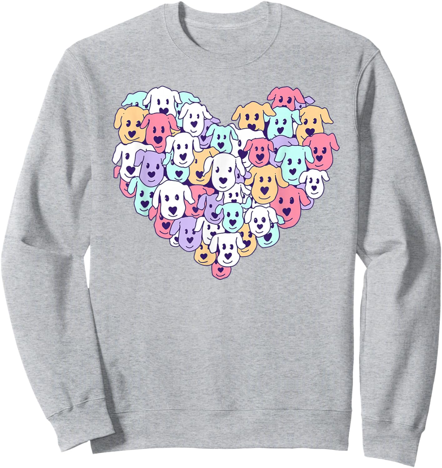 Heart of Dogs Design Sweatshirt - Sweatshirt | Ash