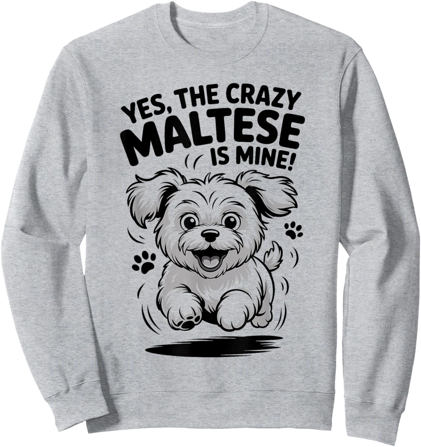 Cute Pet Cross Small Mix Breed Owner Dog Funny Cool Maltese Sweatshirt - Sweatshirt | Ash