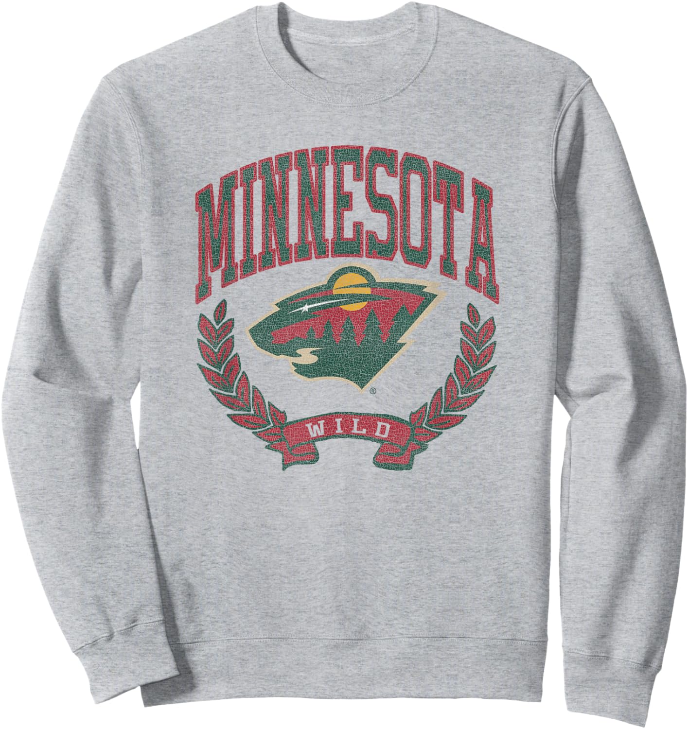 Minnesota Wild Vintage Victory Gray Officially Licensed Sweatshirt - Sweatshirt | Ash