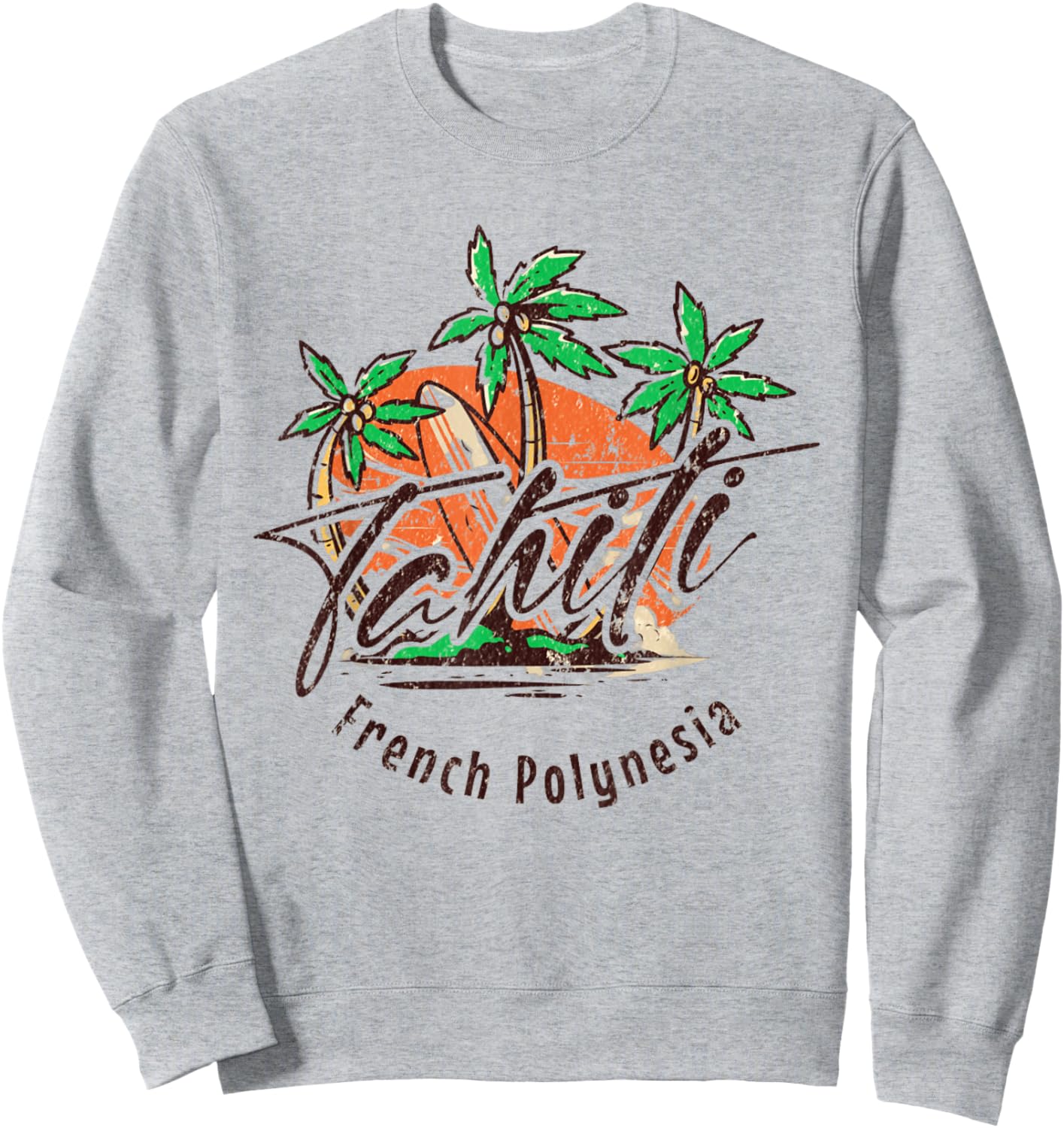 Retro Tahiti French Polynesia - Tahiti Sweatshirt - Sweatshirt | Ash