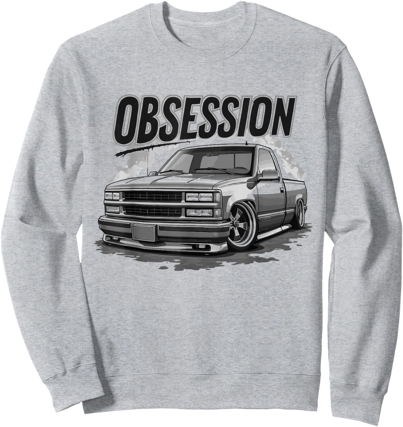 OBS Single Cab Truck Old Body Style Retro CK Truck 4th Gen Sweatshirt - Sweatshirt | Ash